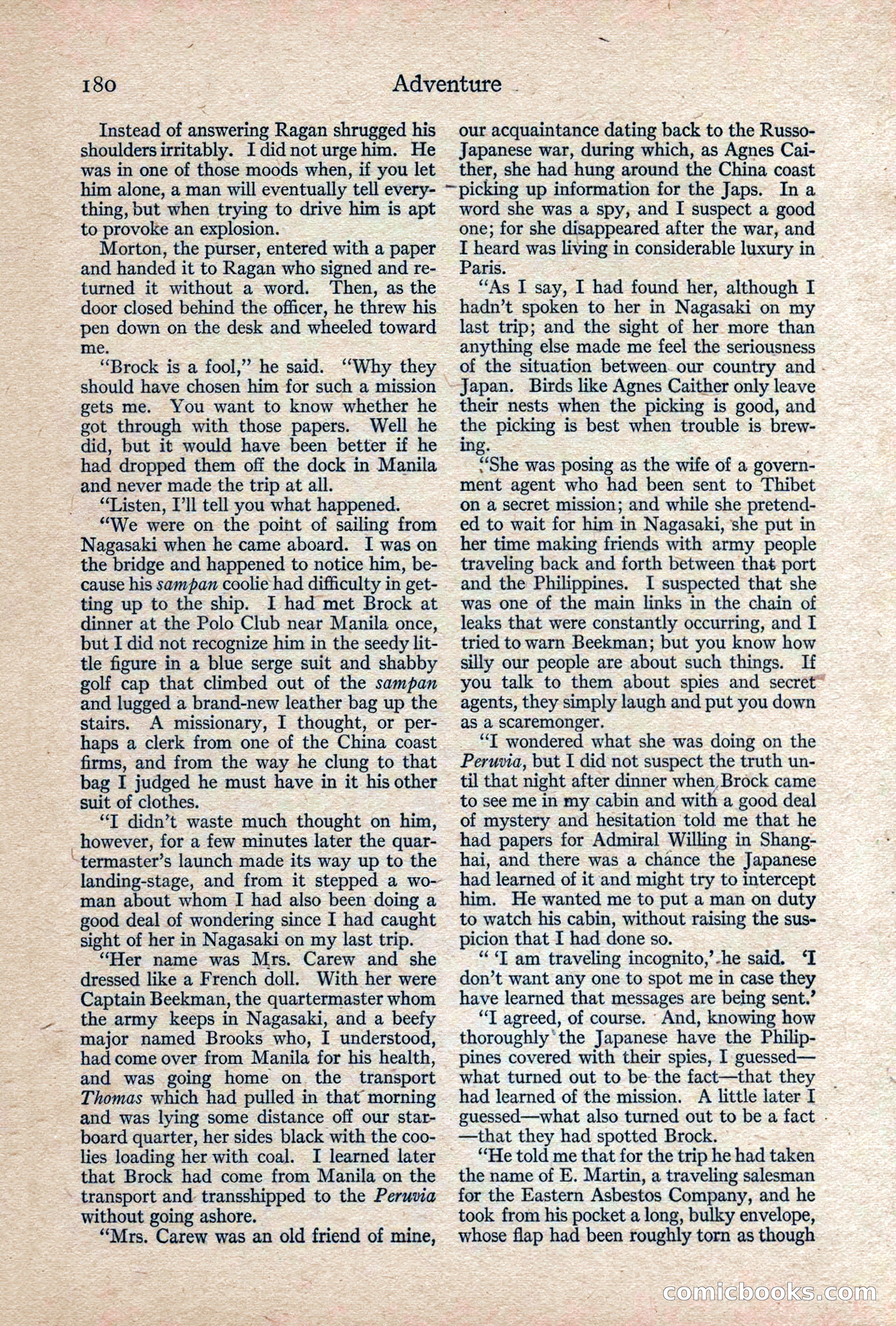 Adventure, February 1917 — page 182 of 228