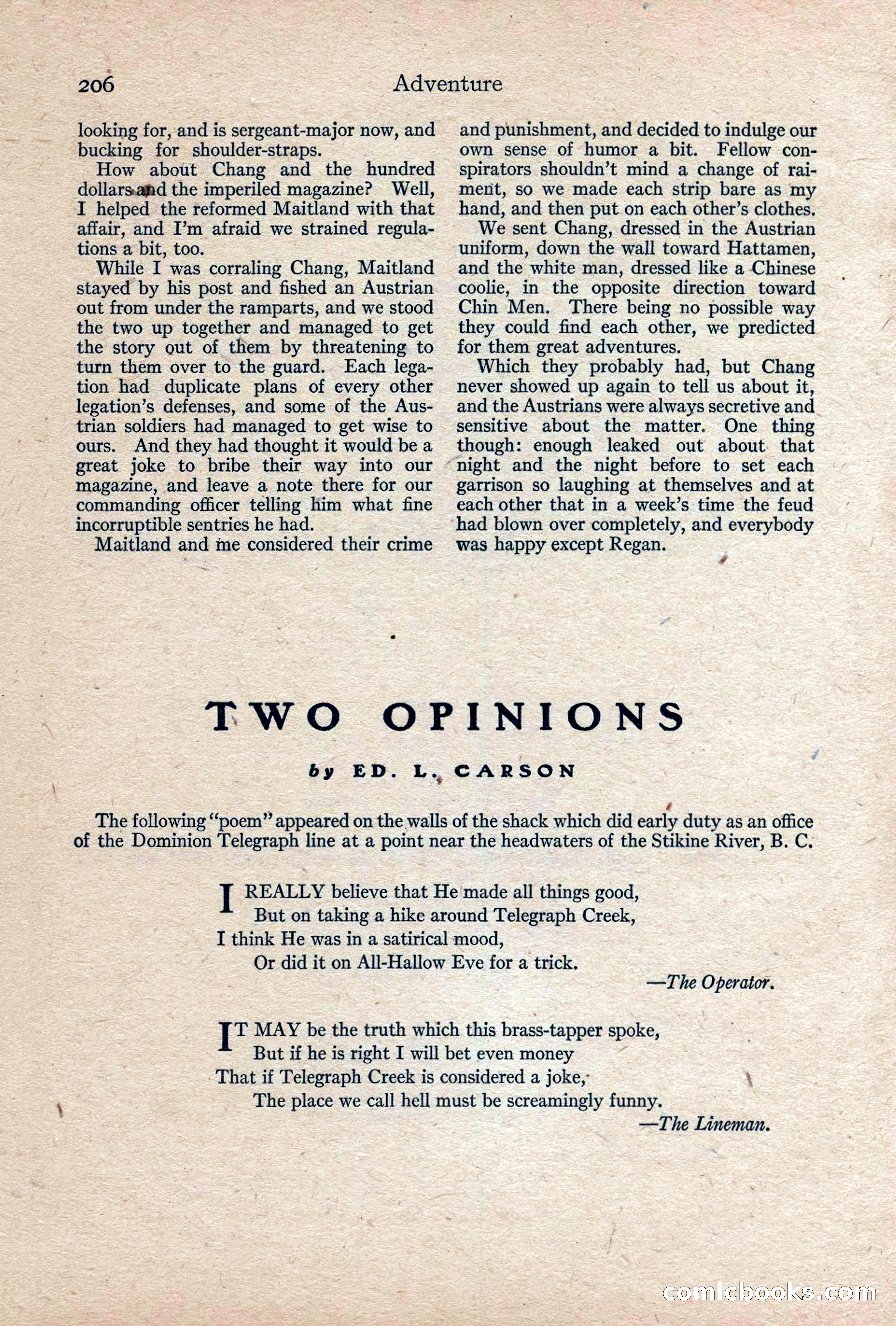 Adventure, February 1917 — page 208 of 228