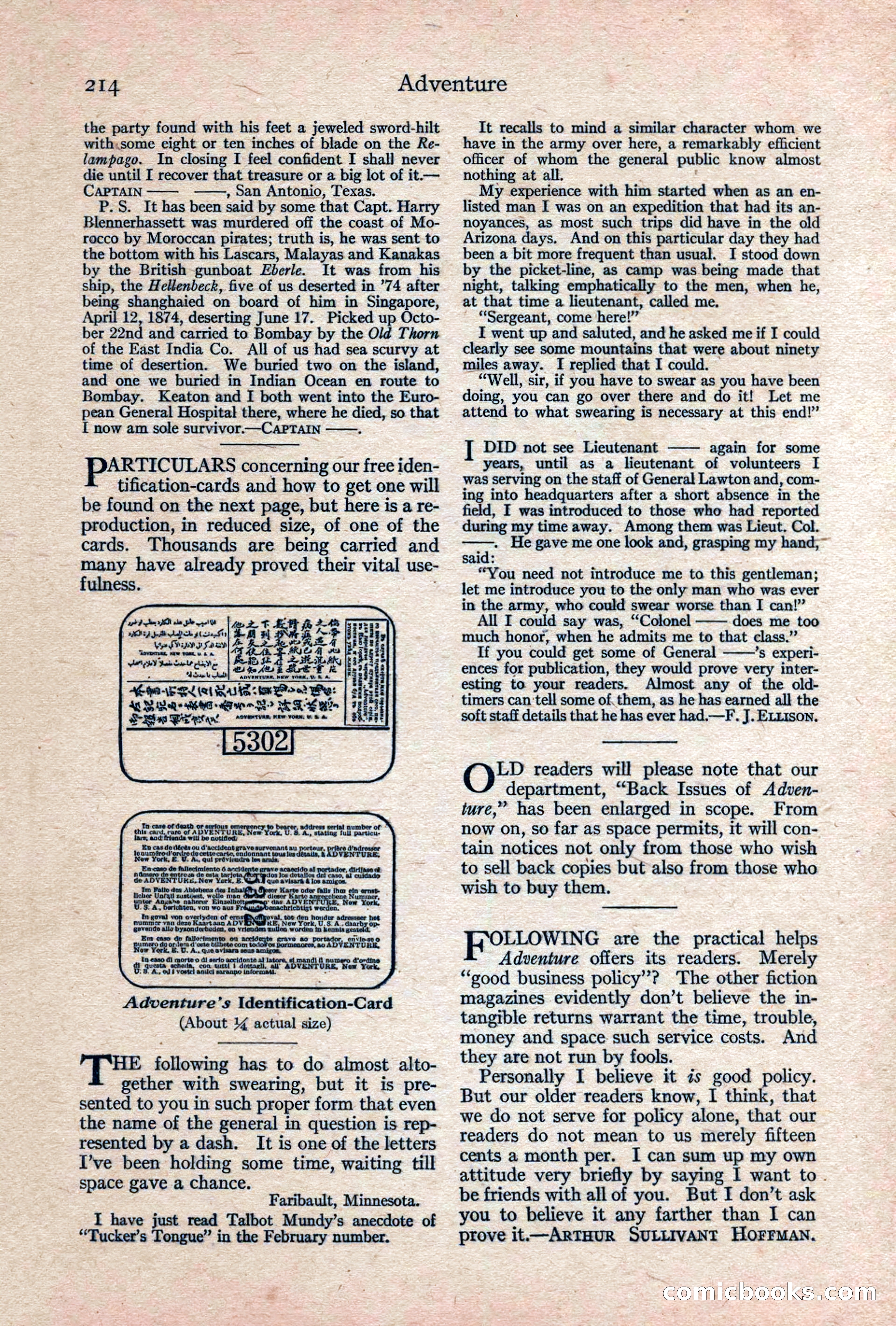 Adventure, February 1917 — page 216 of 228