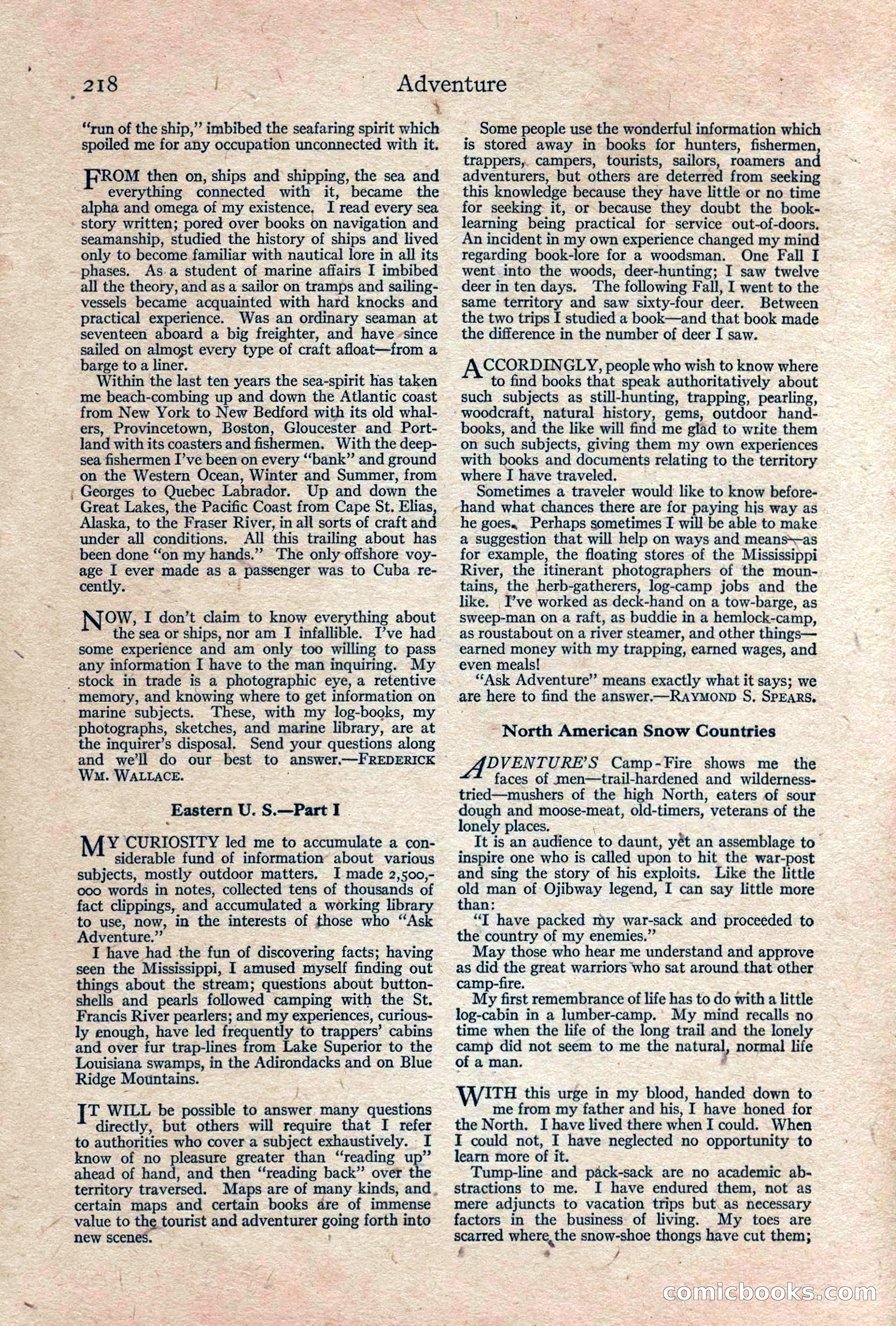 Adventure, February 1917 — page 220 of 228