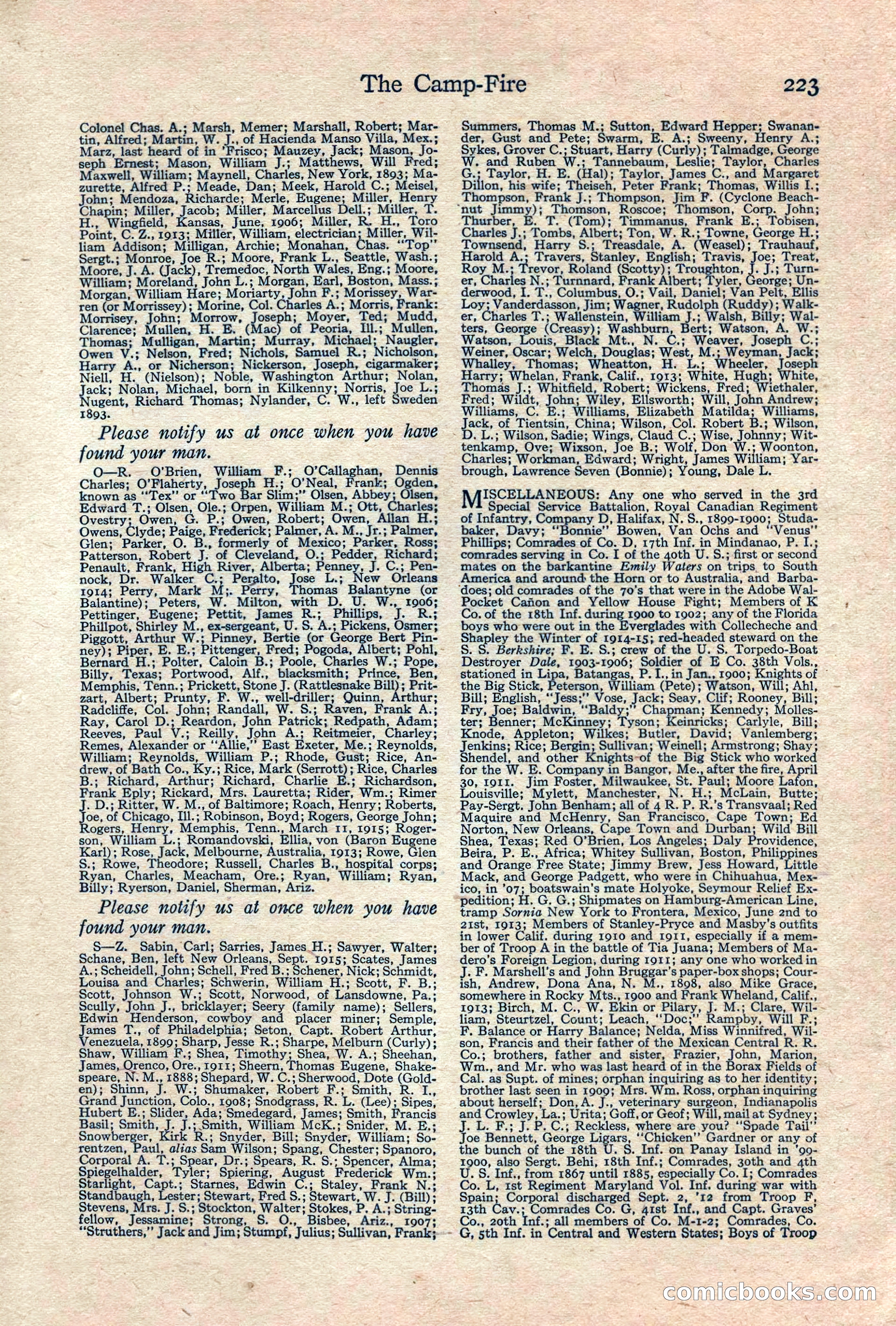 Adventure, February 1917 — page 225 of 228