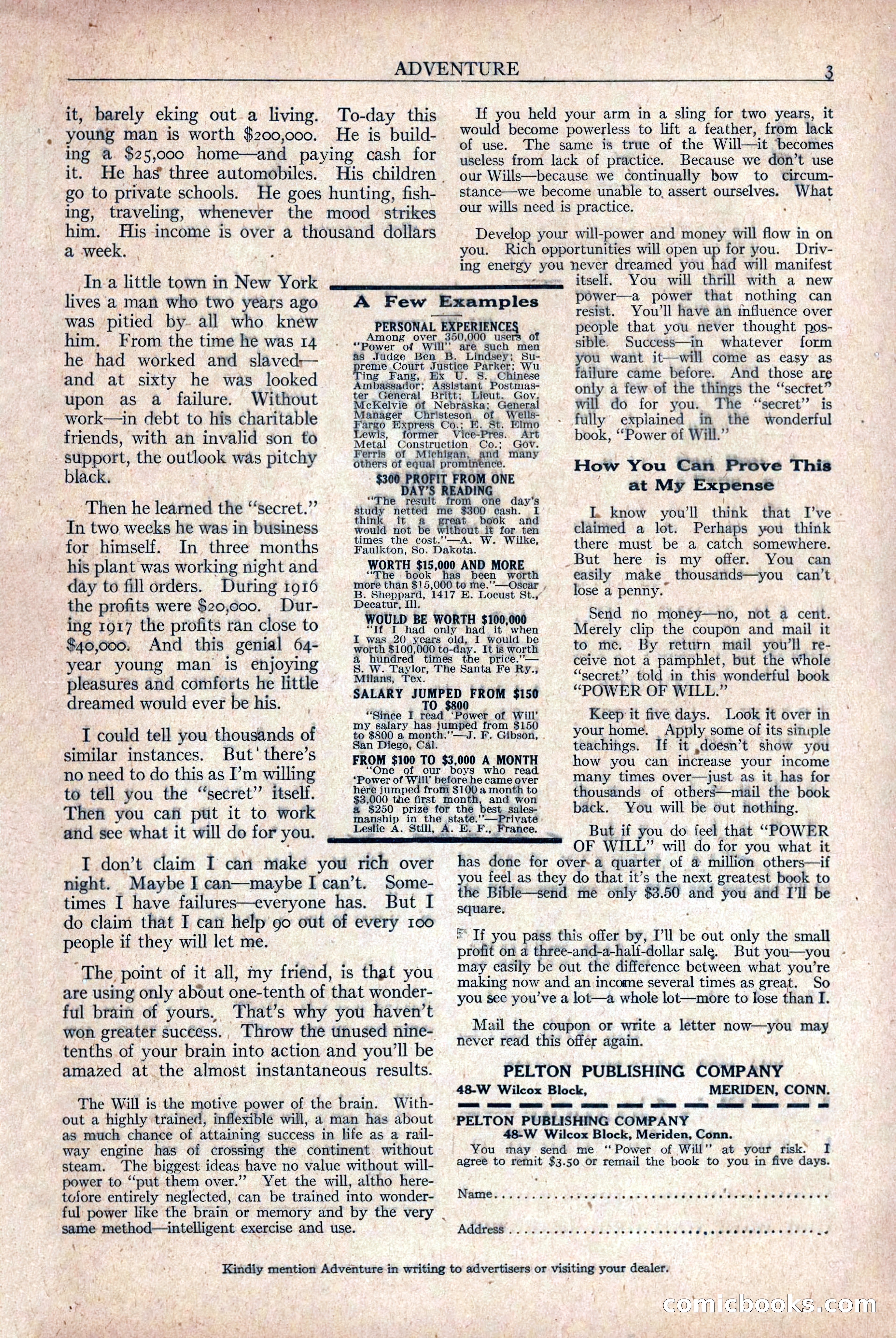 Adventure Magazine Cover, December 18, 1919 — page 5 of 208