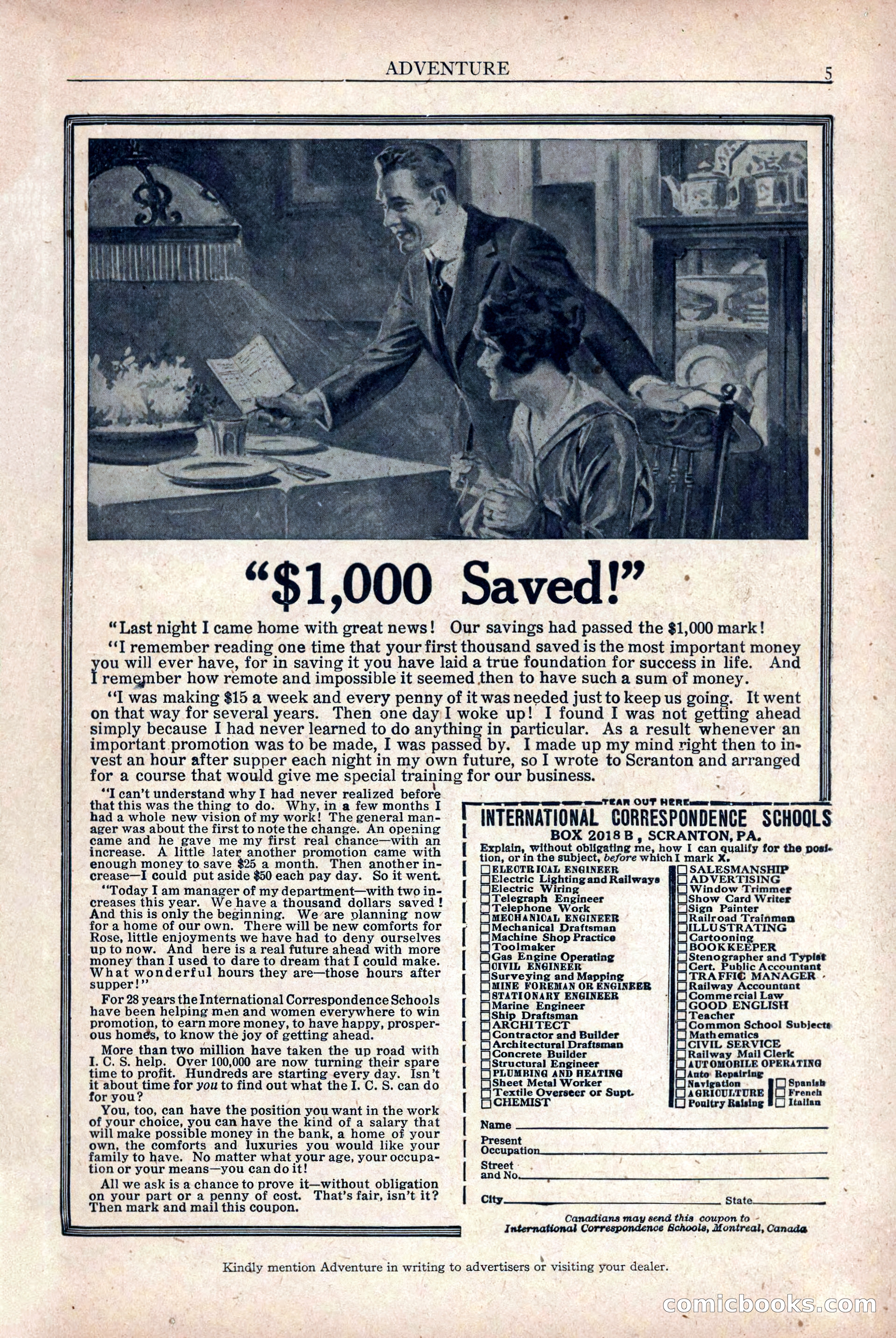 Adventure Magazine Cover, December 18, 1919 — page 7 of 208