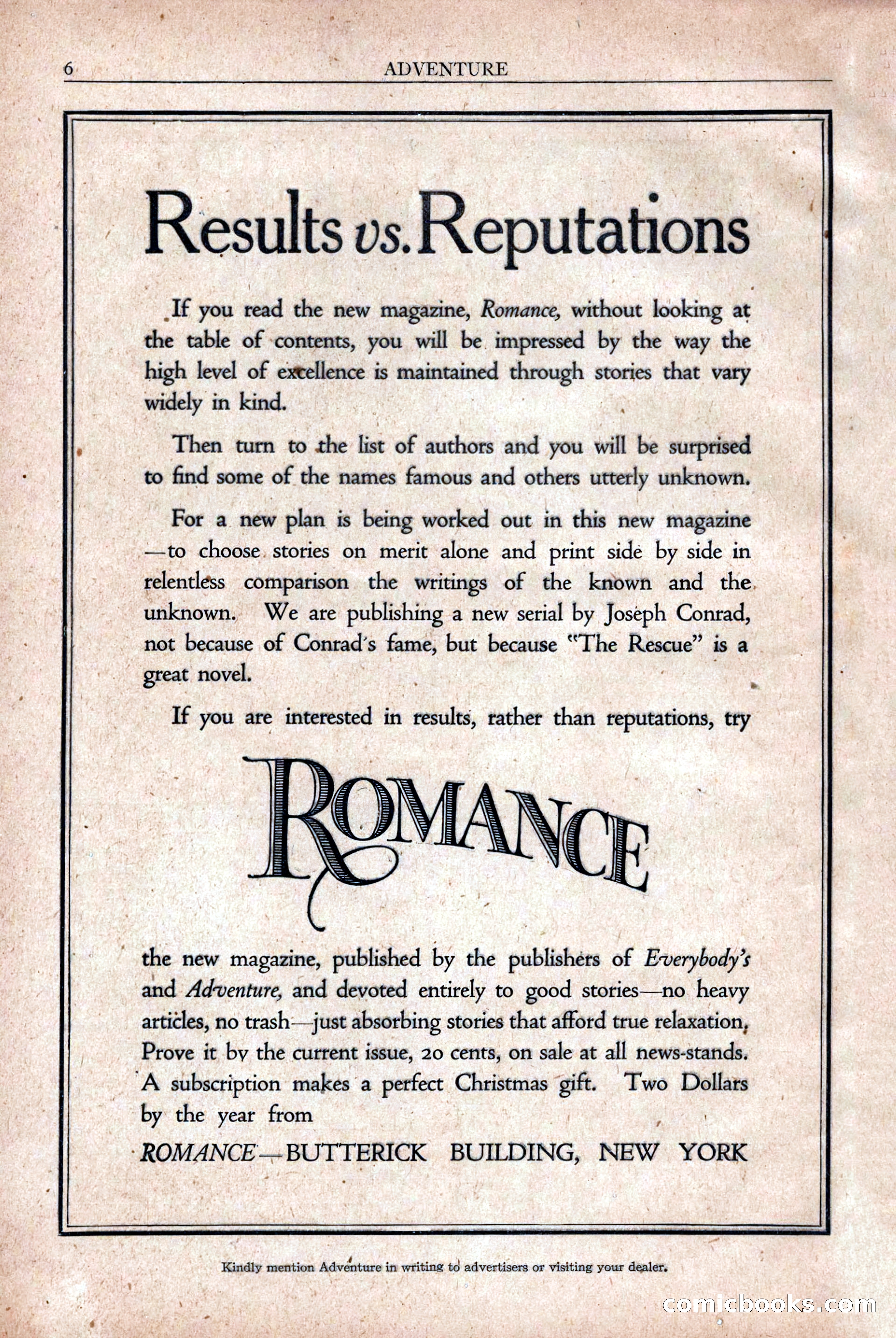 Adventure Magazine Cover, December 18, 1919 — page 8 of 208