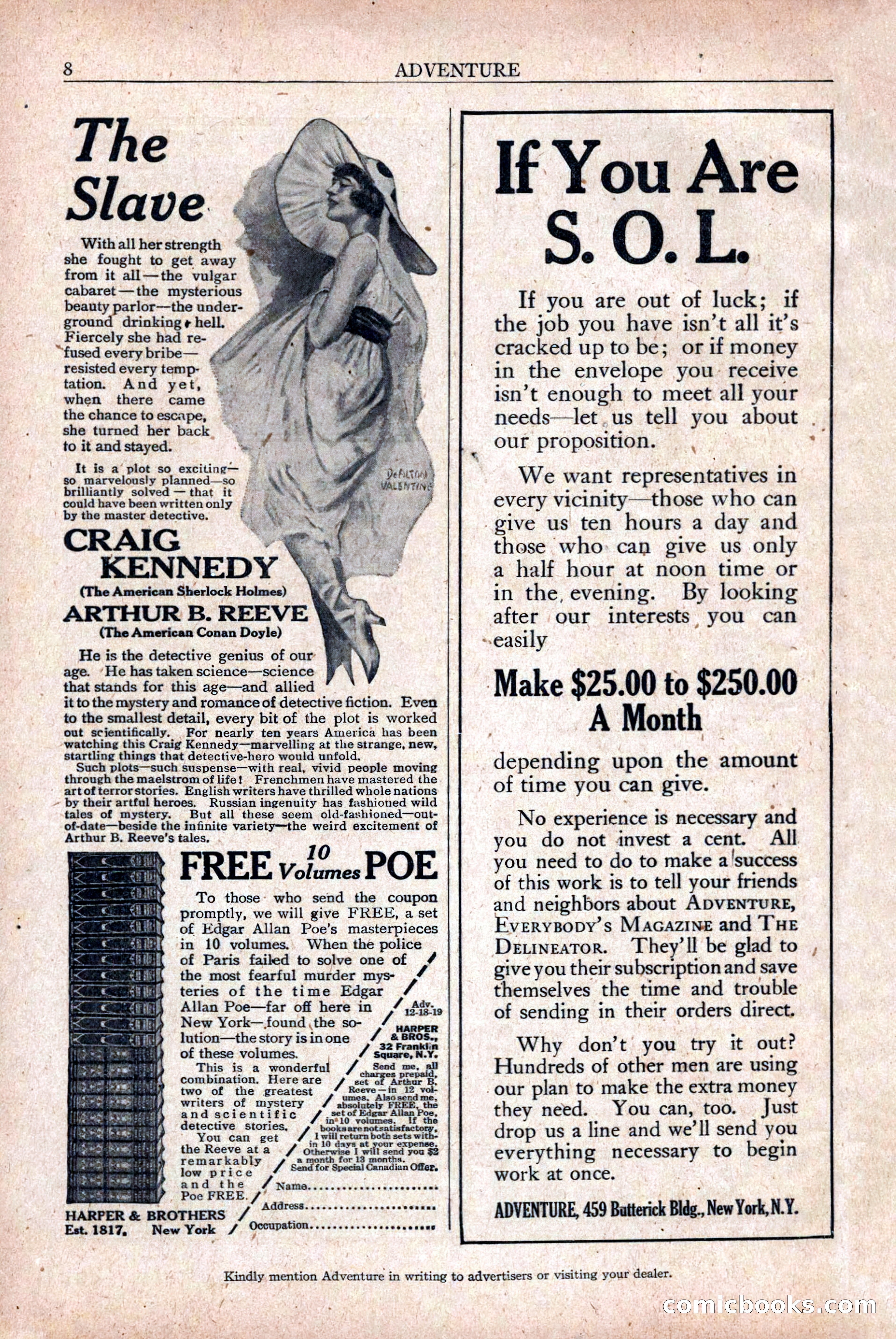 Adventure Magazine Cover, December 18, 1919 — page 10 of 208