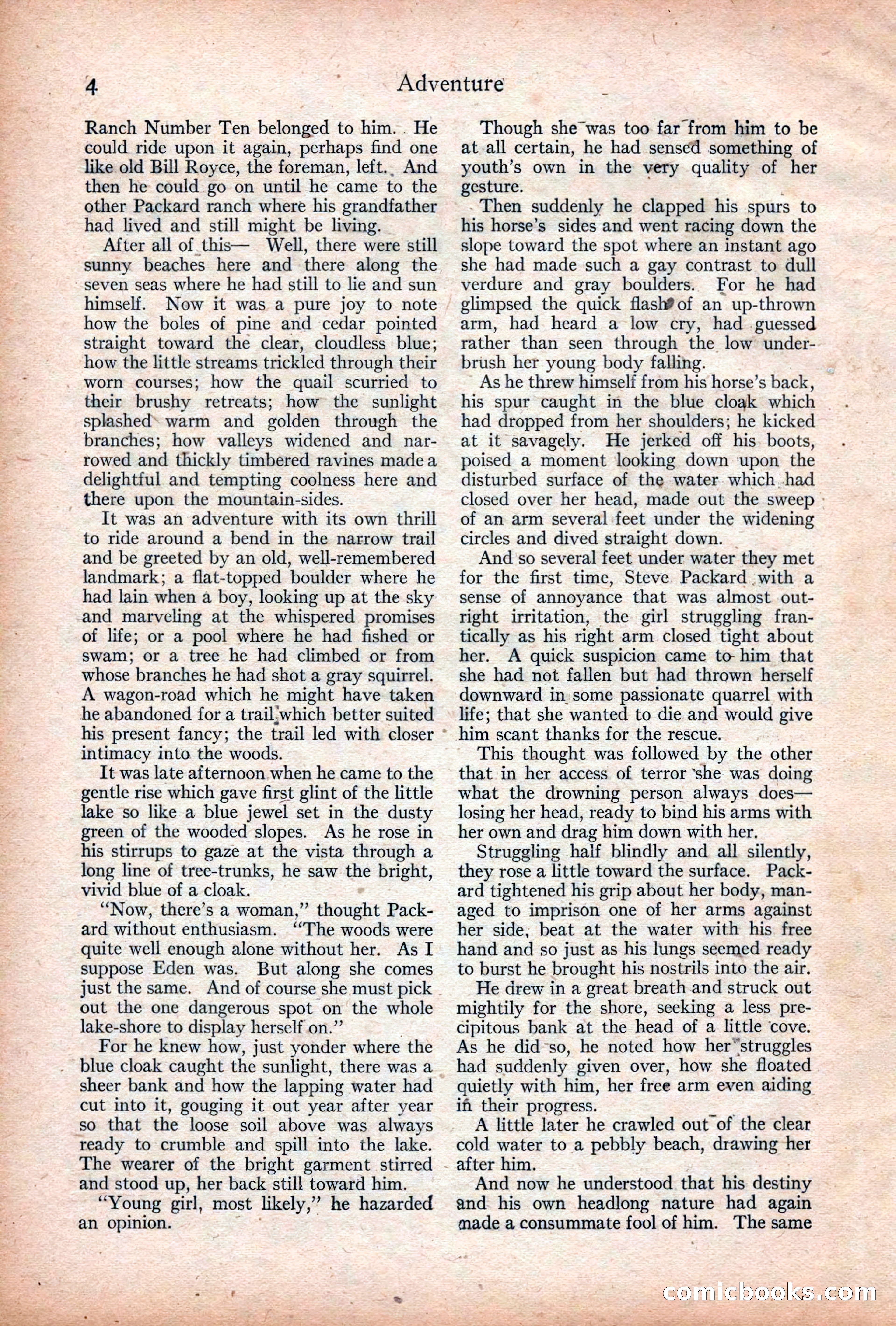Adventure Magazine Cover, December 18, 1919 — page 18 of 208