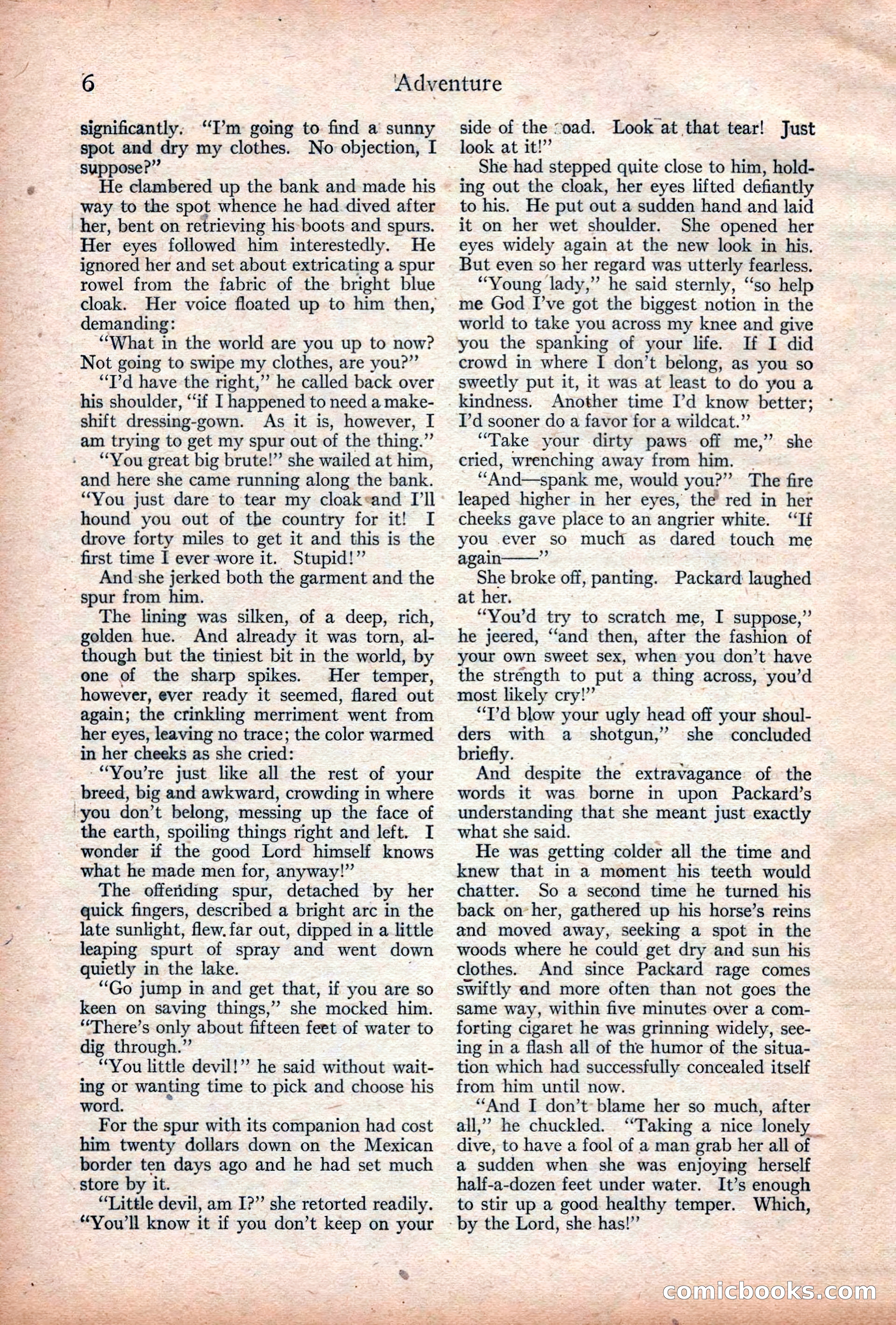 Adventure Magazine Cover, December 18, 1919 — page 20 of 208