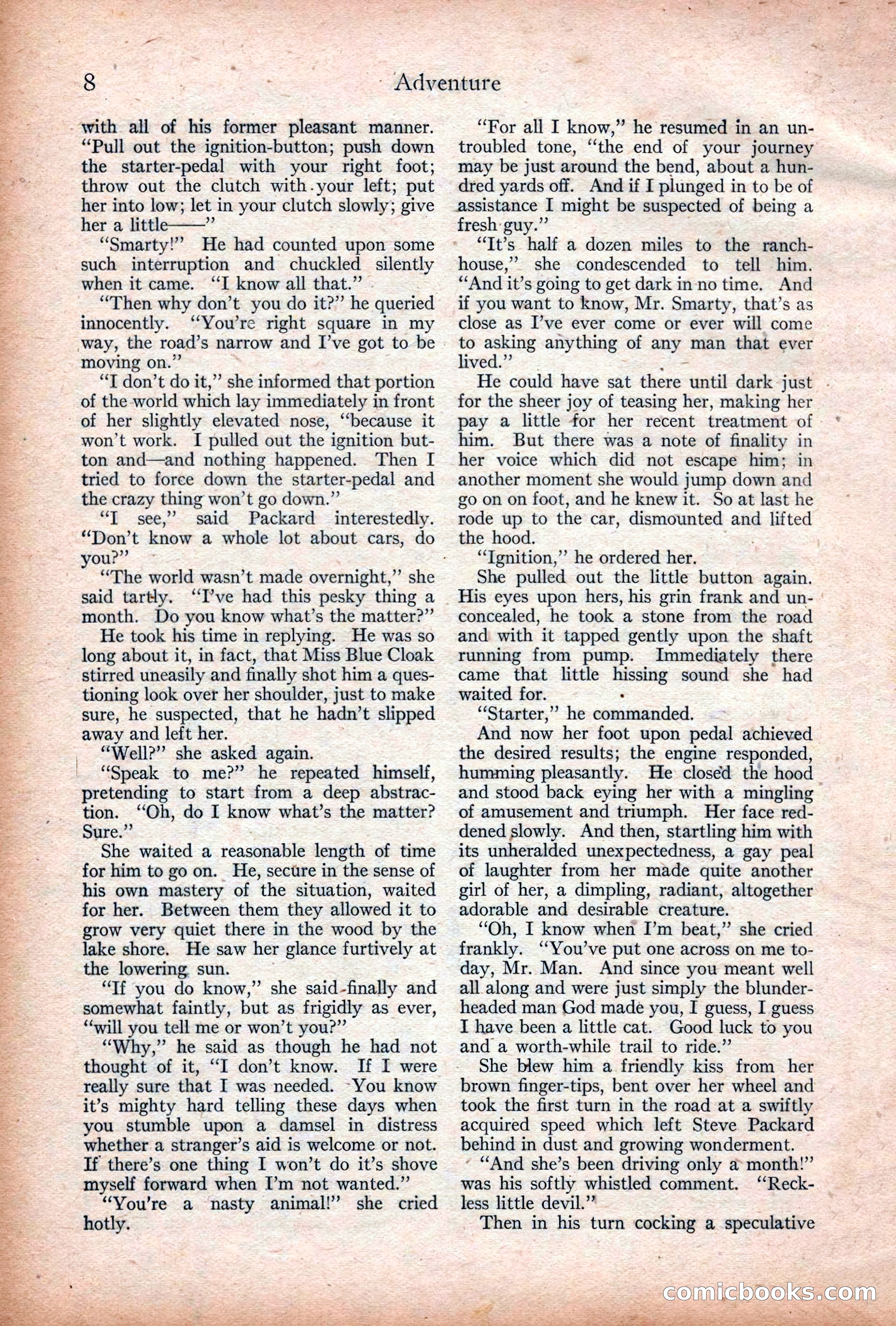 Adventure Magazine Cover, December 18, 1919 — page 22 of 208