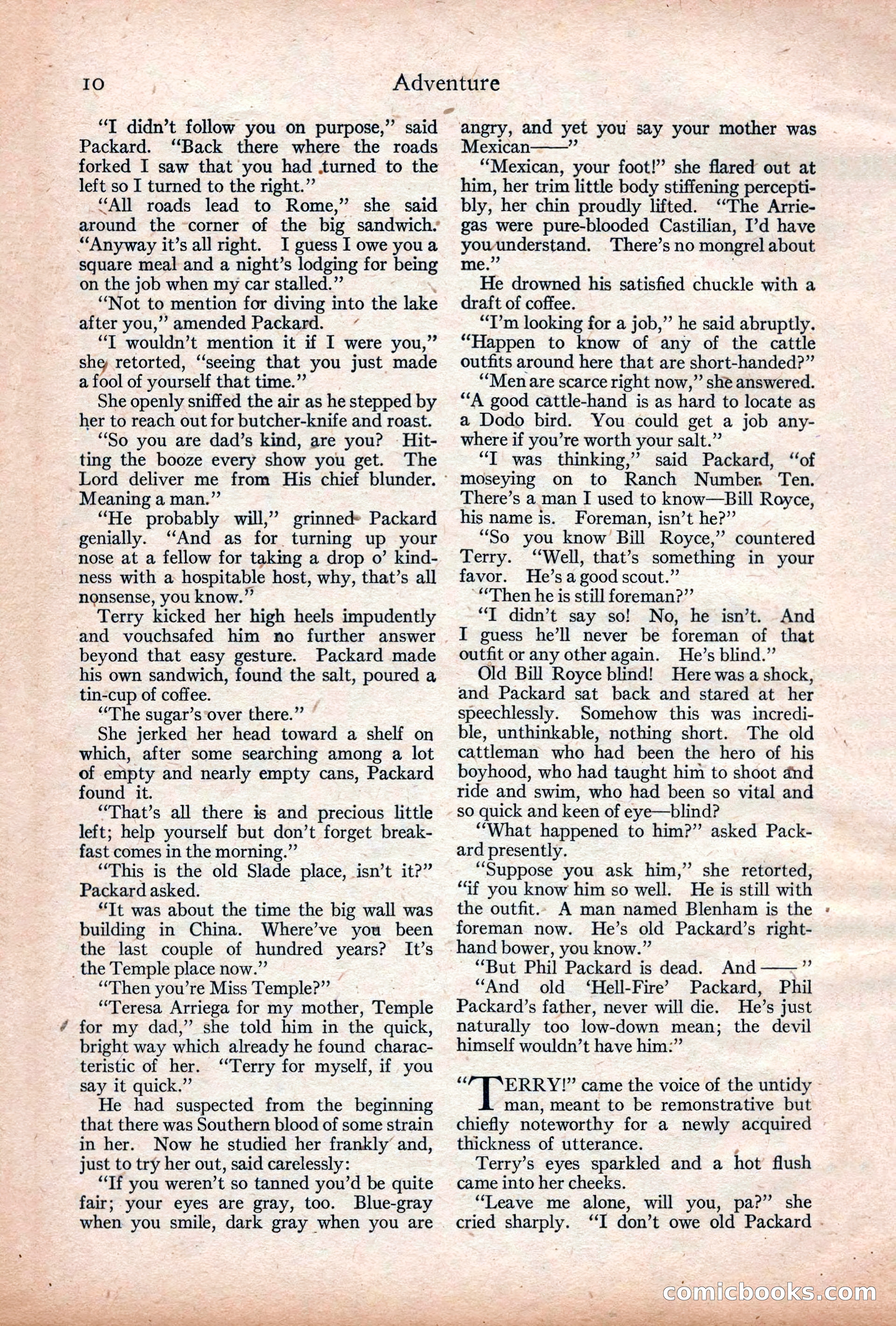 Adventure Magazine Cover, December 18, 1919 — page 24 of 208
