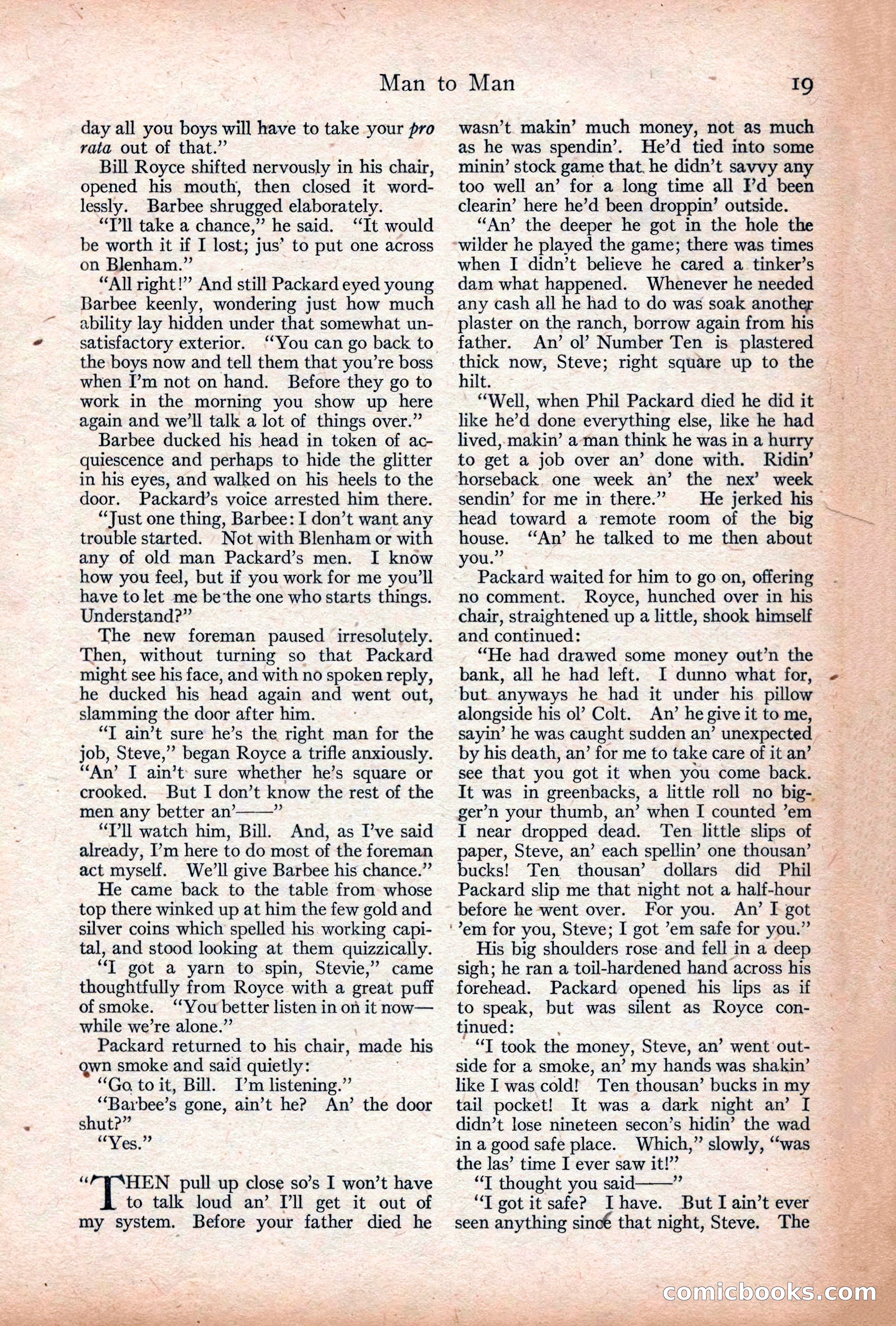 Adventure Magazine Cover, December 18, 1919 — page 33 of 208