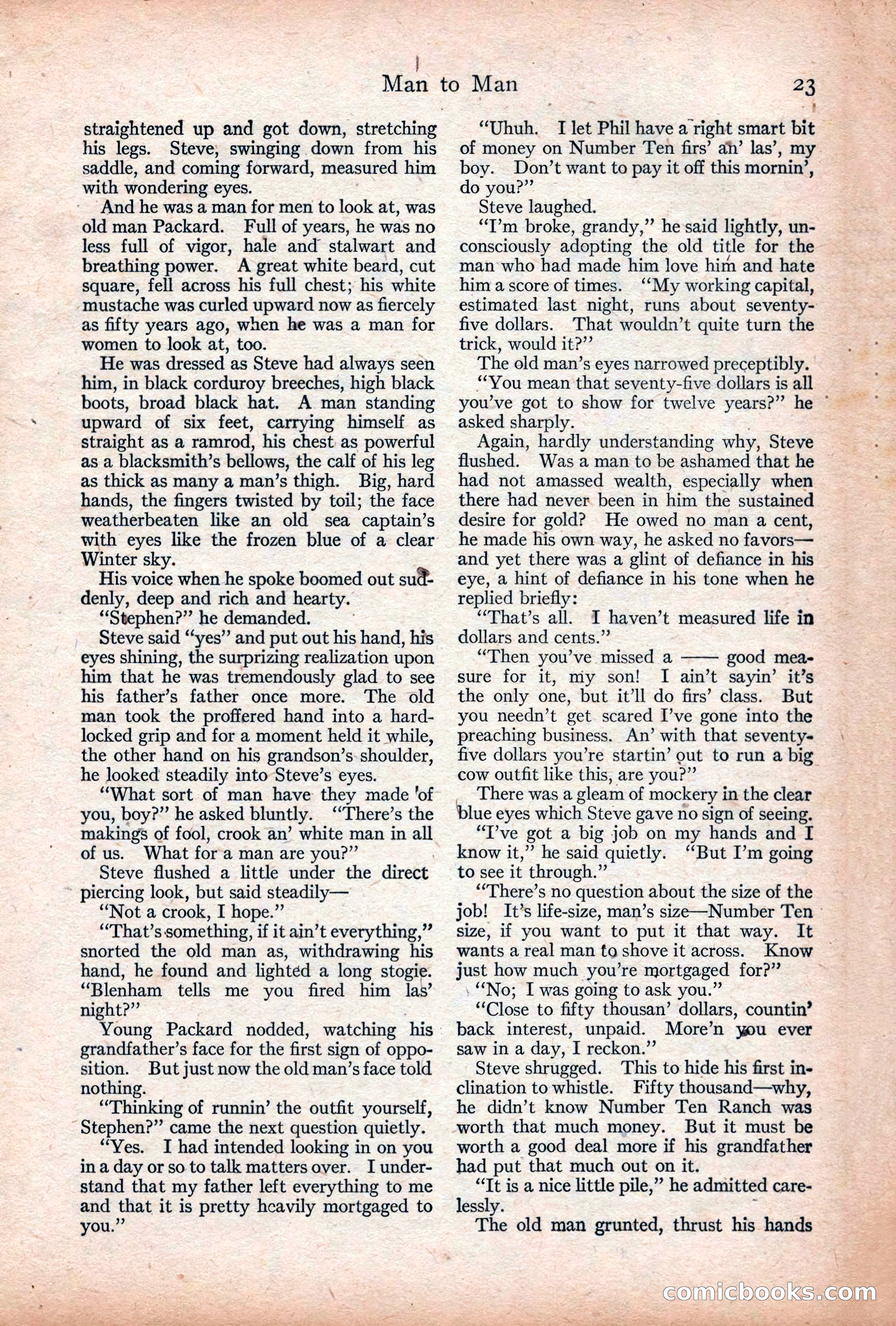 Adventure Magazine Cover, December 18, 1919 — page 37 of 208