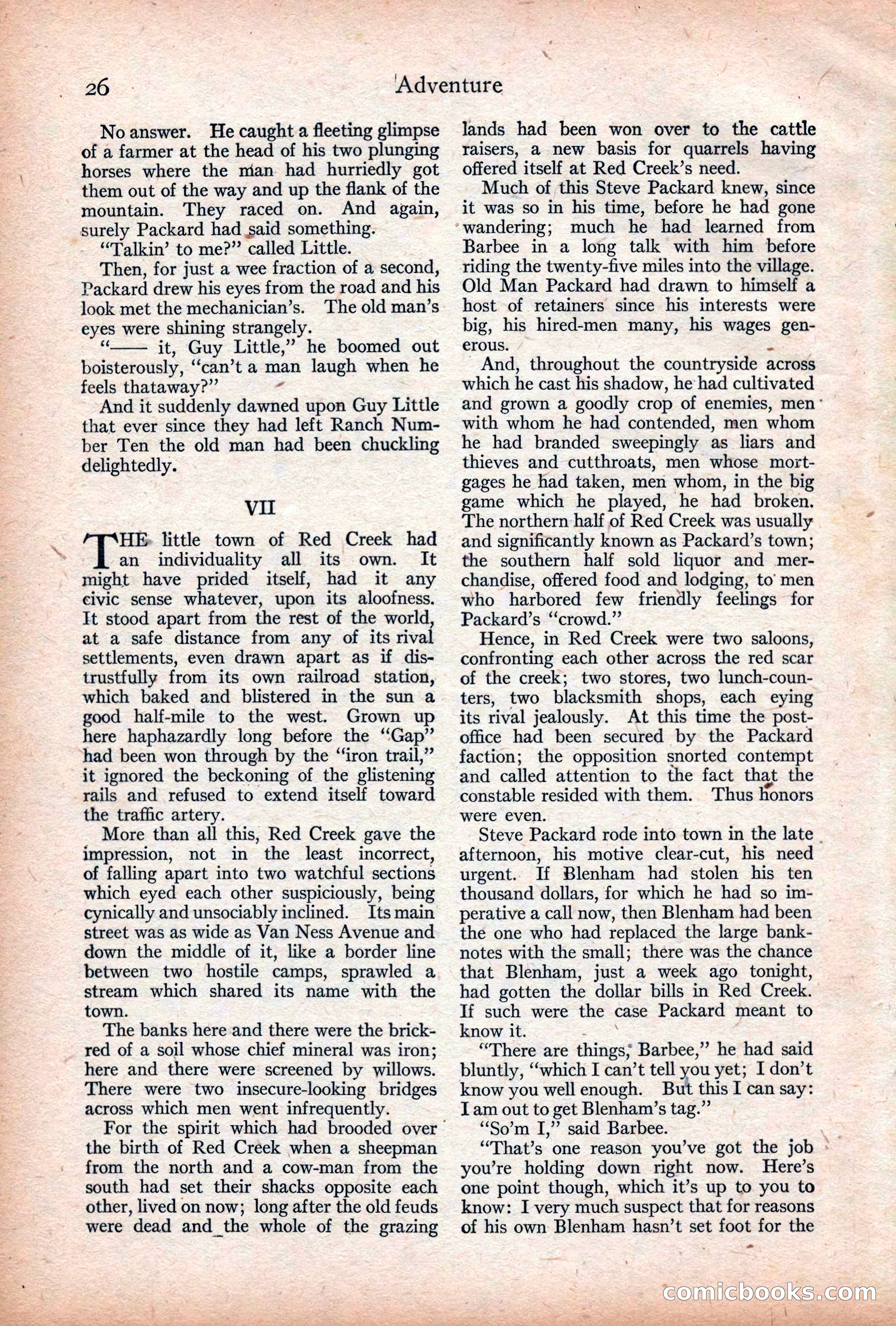 Adventure Magazine Cover, December 18, 1919 — page 40 of 208