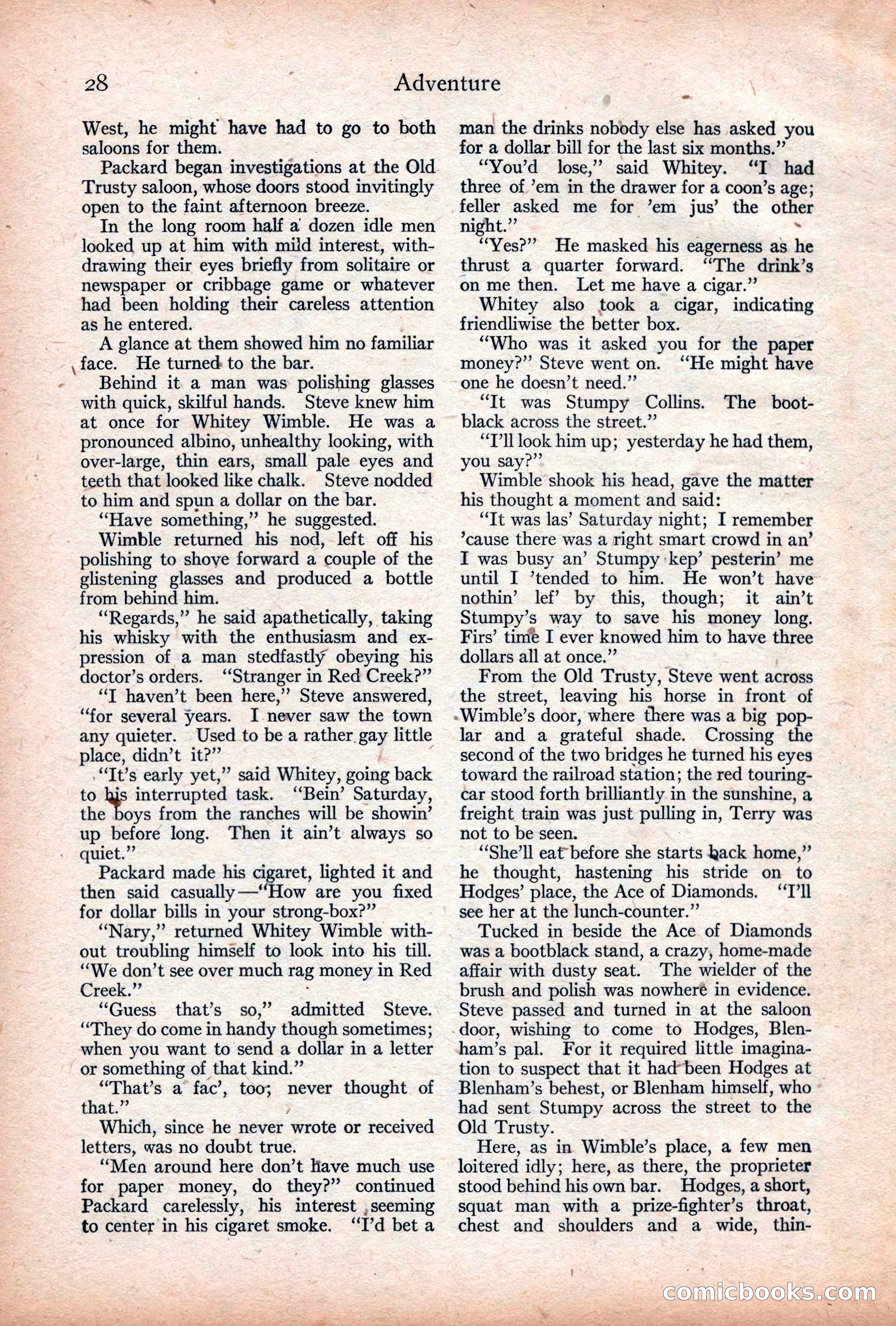 Adventure Magazine Cover, December 18, 1919 — page 42 of 208