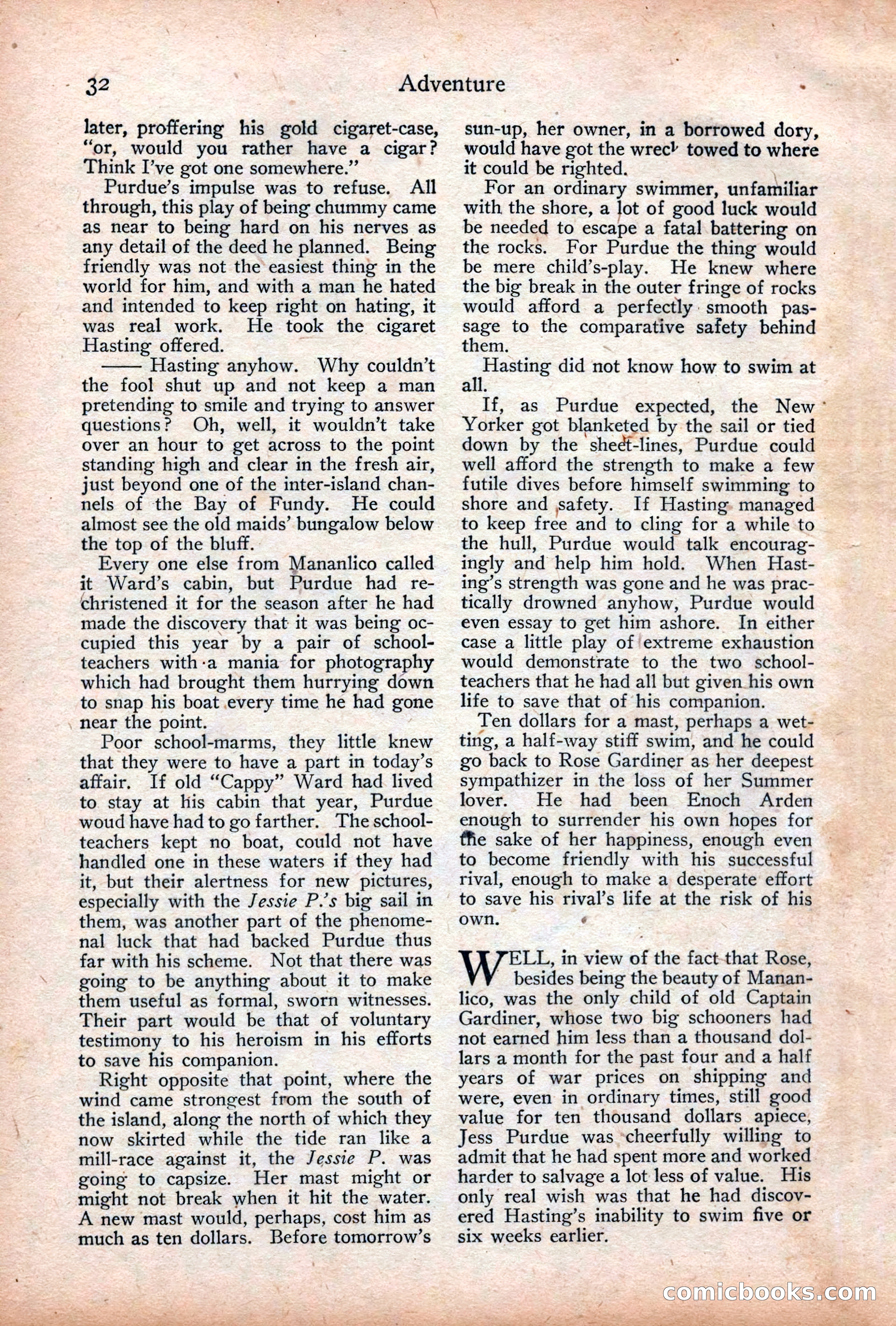 Adventure Magazine Cover, December 18, 1919 — page 46 of 208