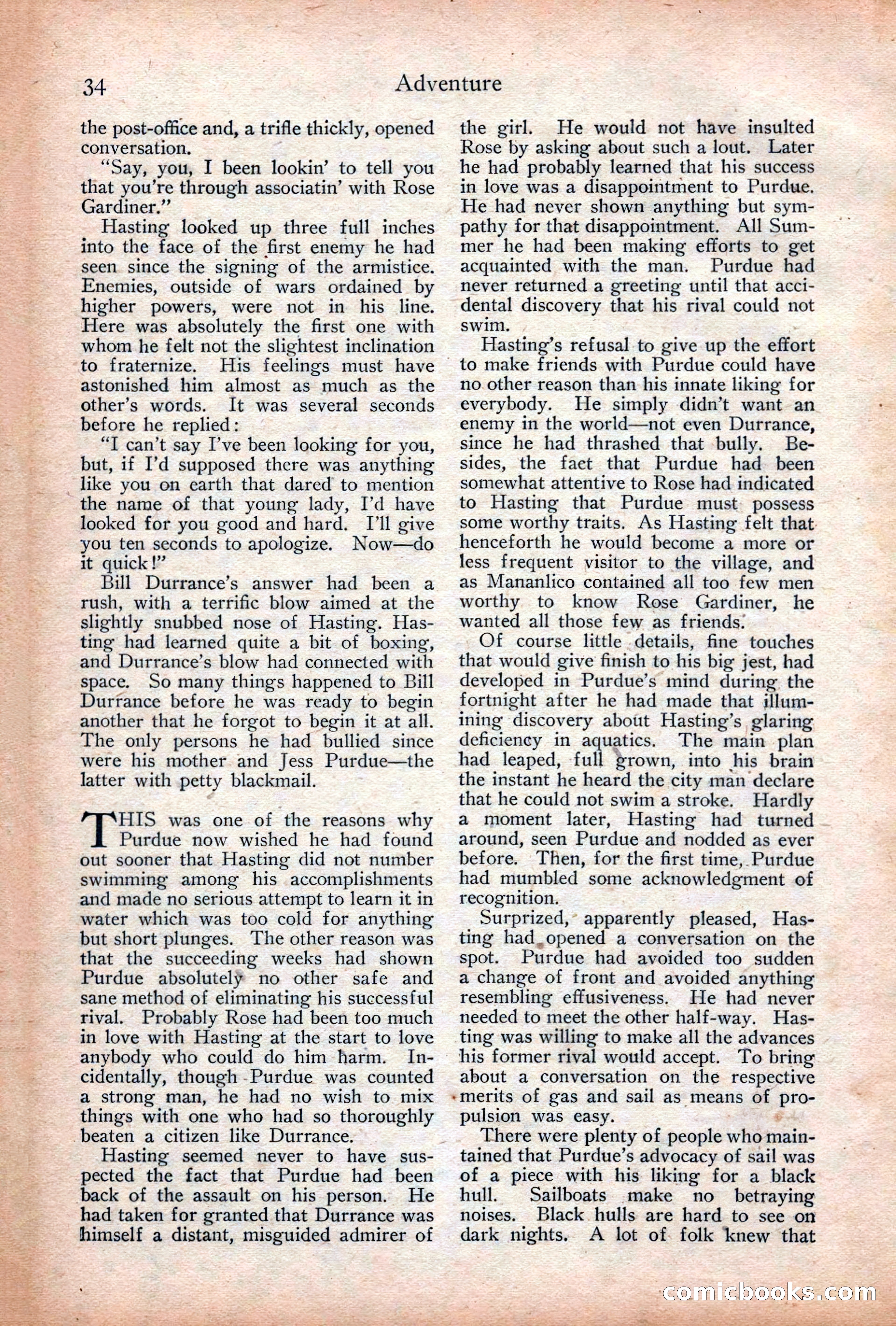 Adventure Magazine Cover, December 18, 1919 — page 48 of 208