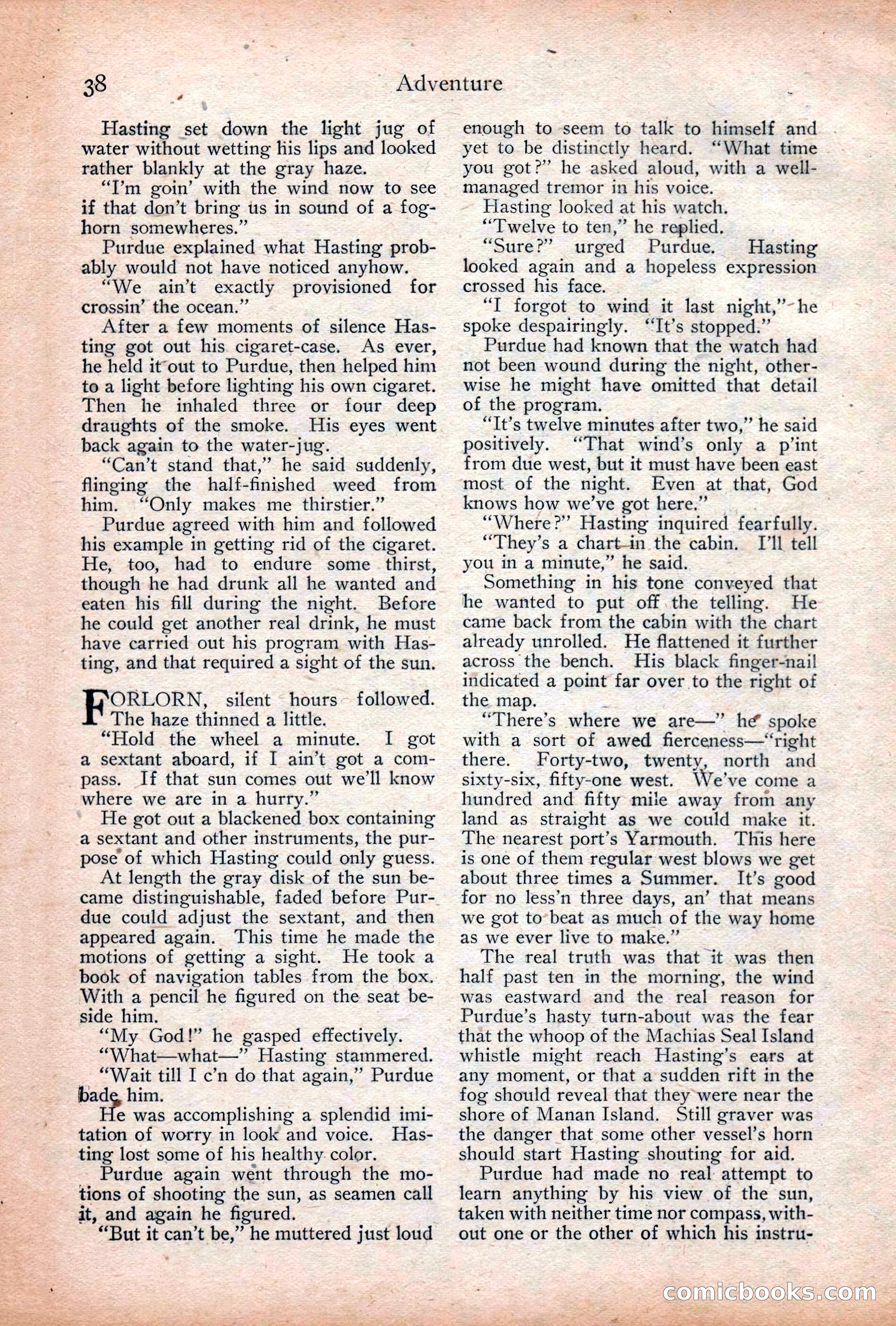 Adventure Magazine Cover, December 18, 1919 — page 52 of 208