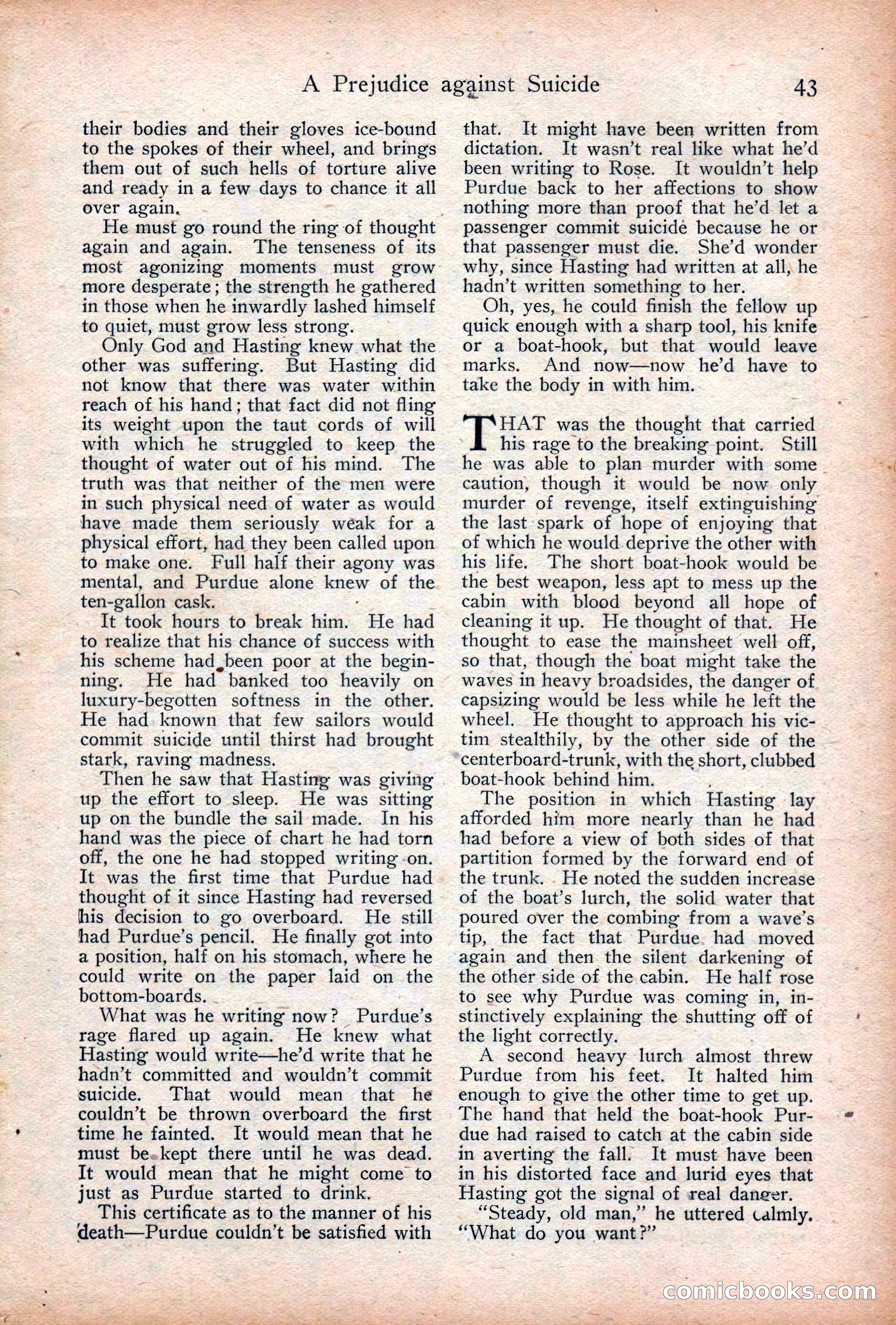 Adventure Magazine Cover, December 18, 1919 — page 57 of 208