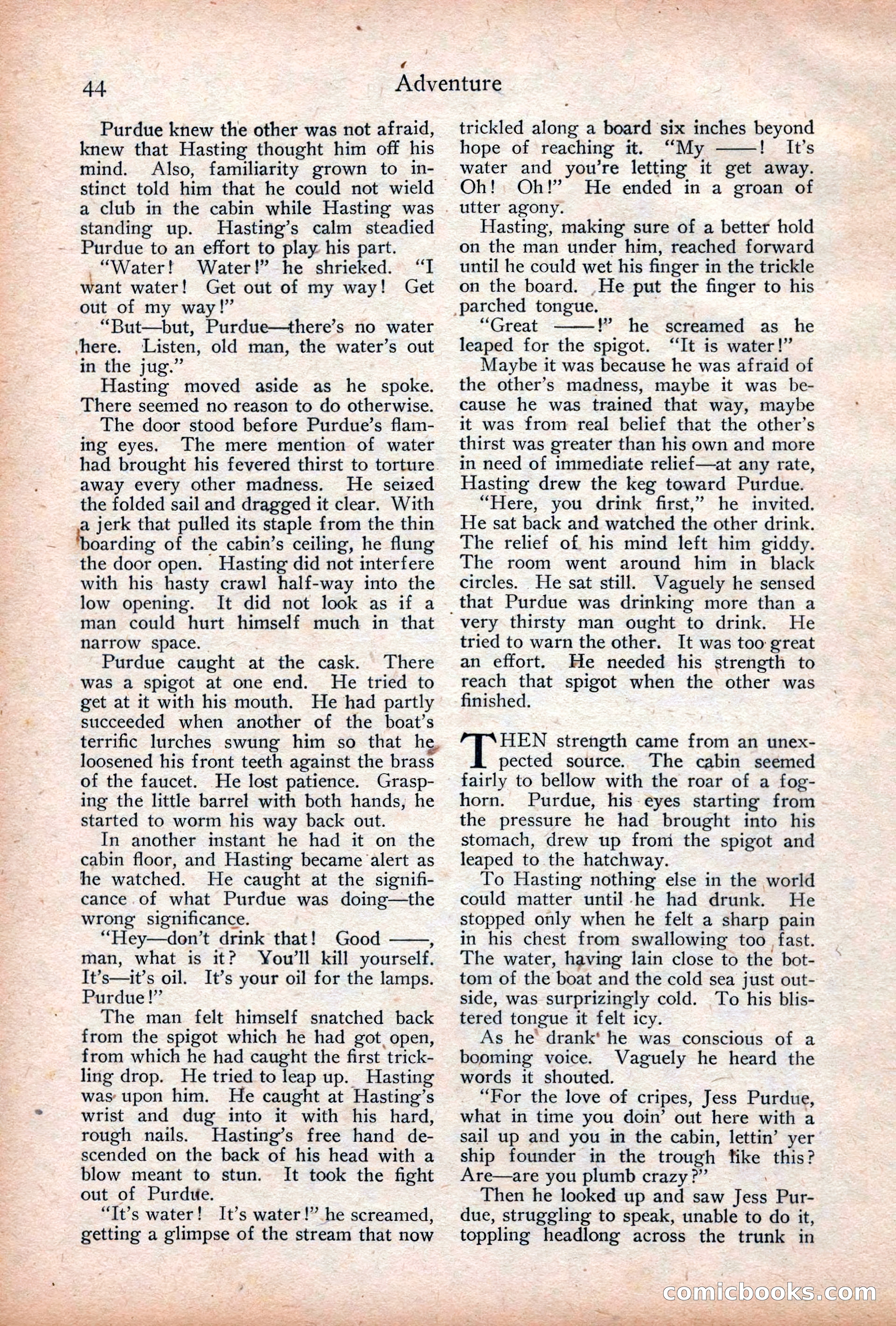 Adventure Magazine Cover, December 18, 1919 — page 58 of 208