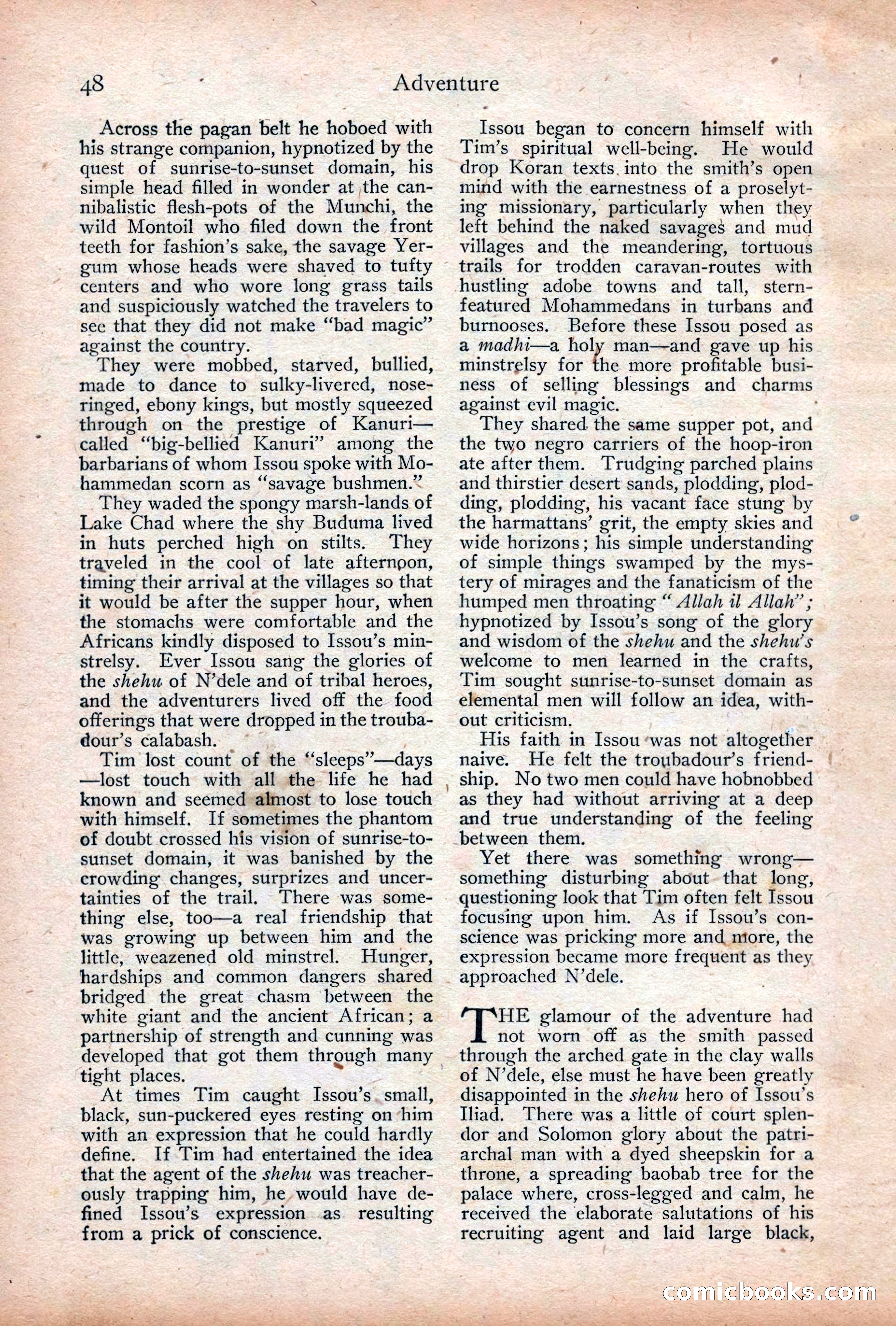 Adventure Magazine Cover, December 18, 1919 — page 62 of 208