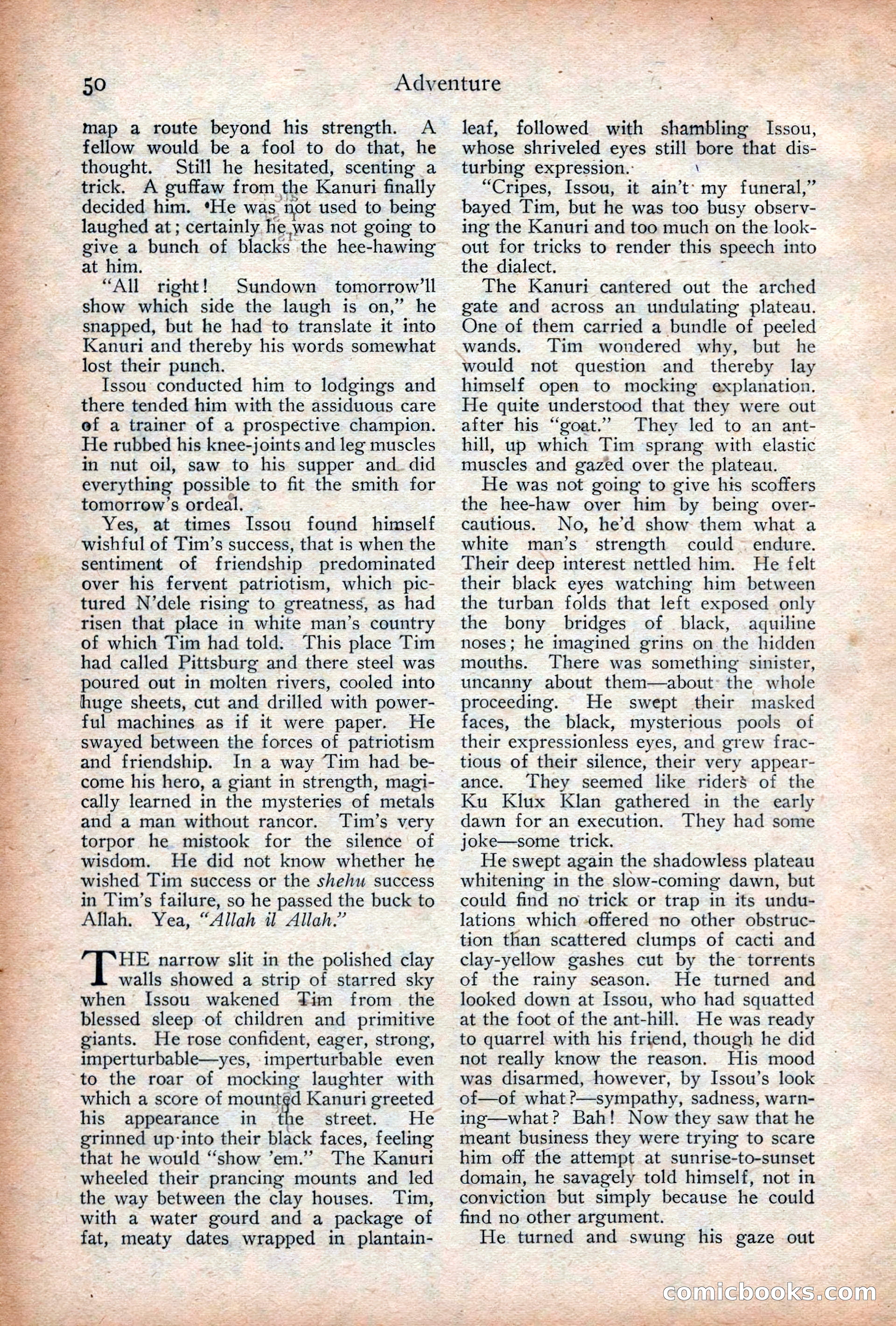Adventure Magazine Cover, December 18, 1919 — page 64 of 208