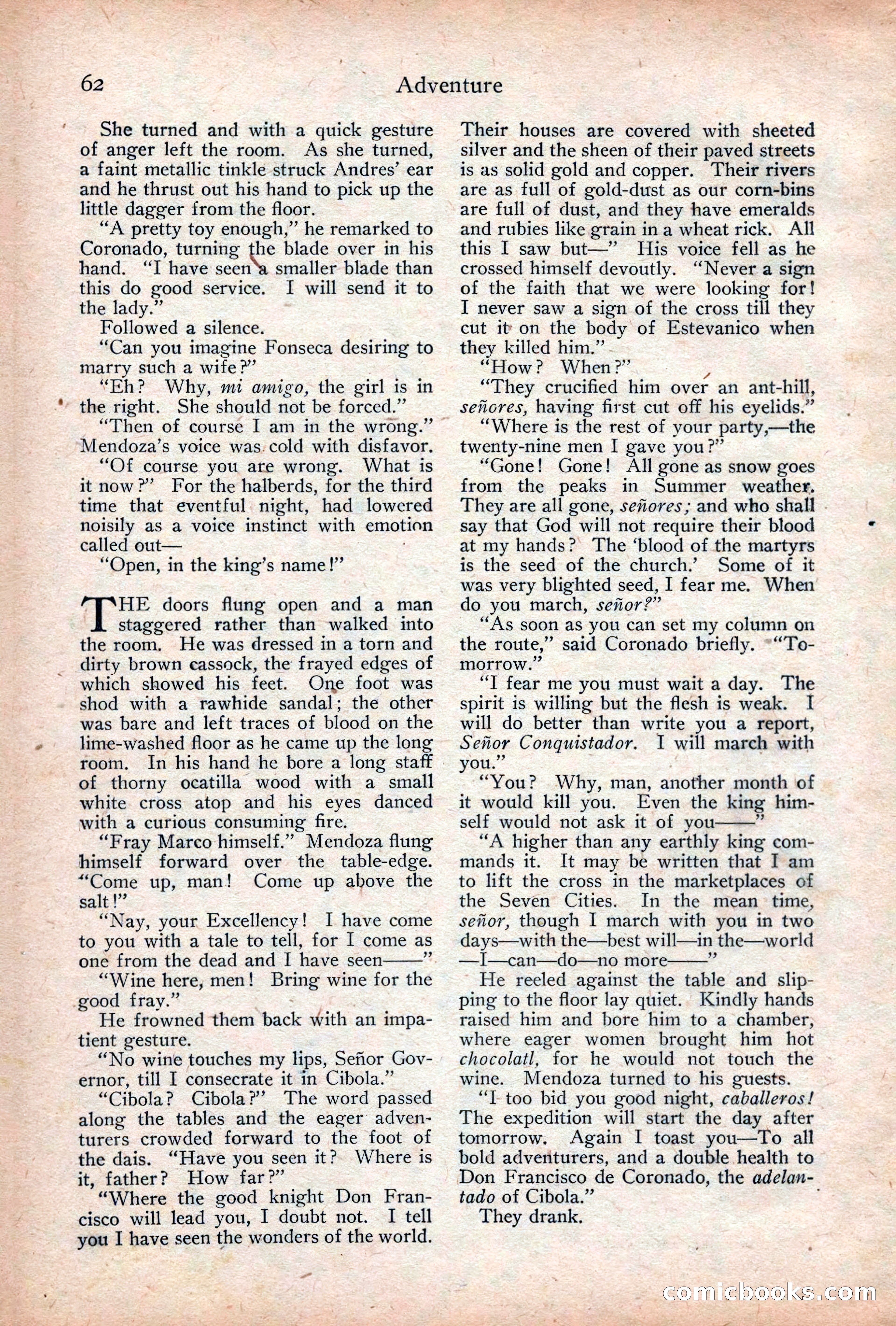Adventure Magazine Cover, December 18, 1919 — page 76 of 208