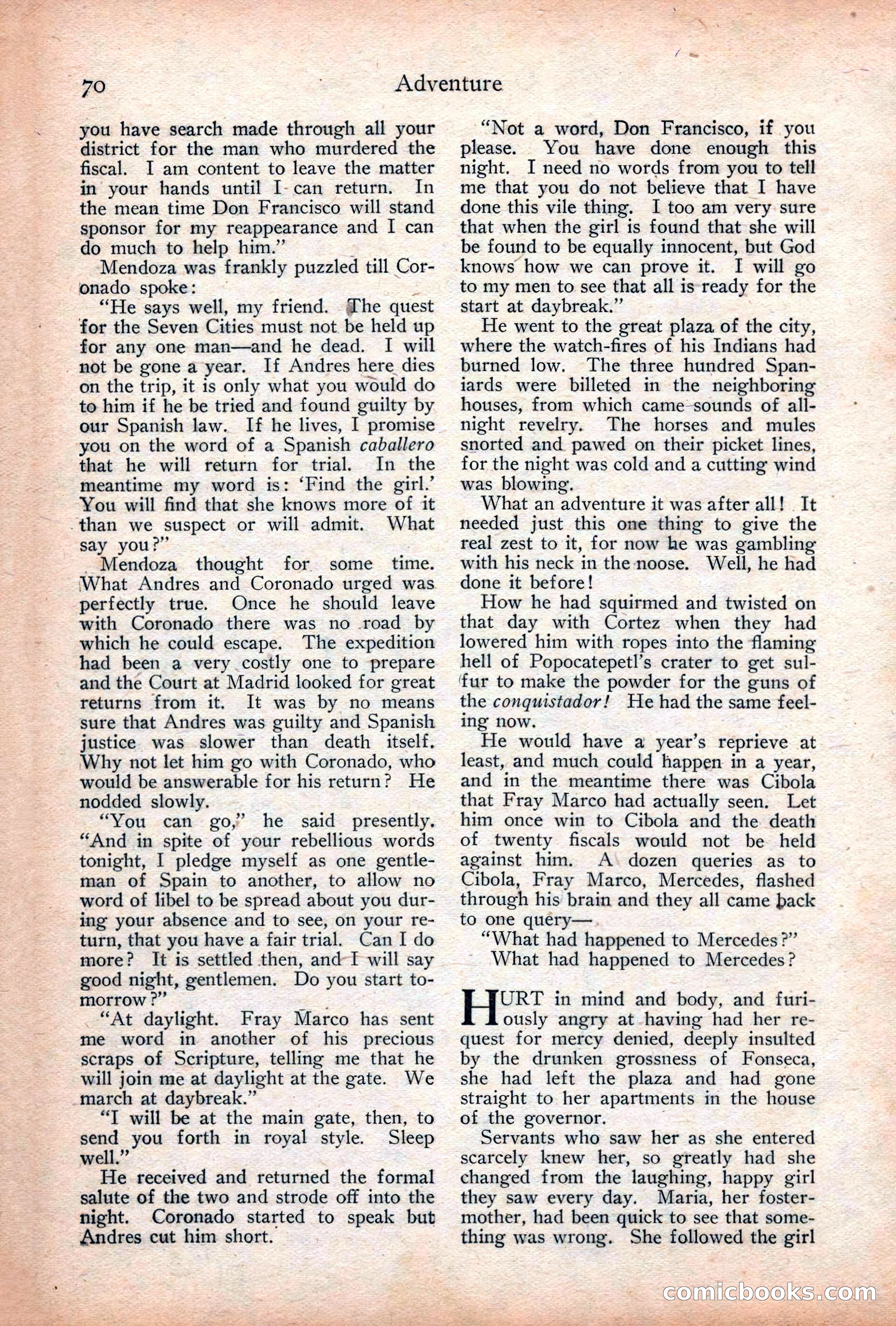 Adventure Magazine Cover, December 18, 1919 — page 84 of 208