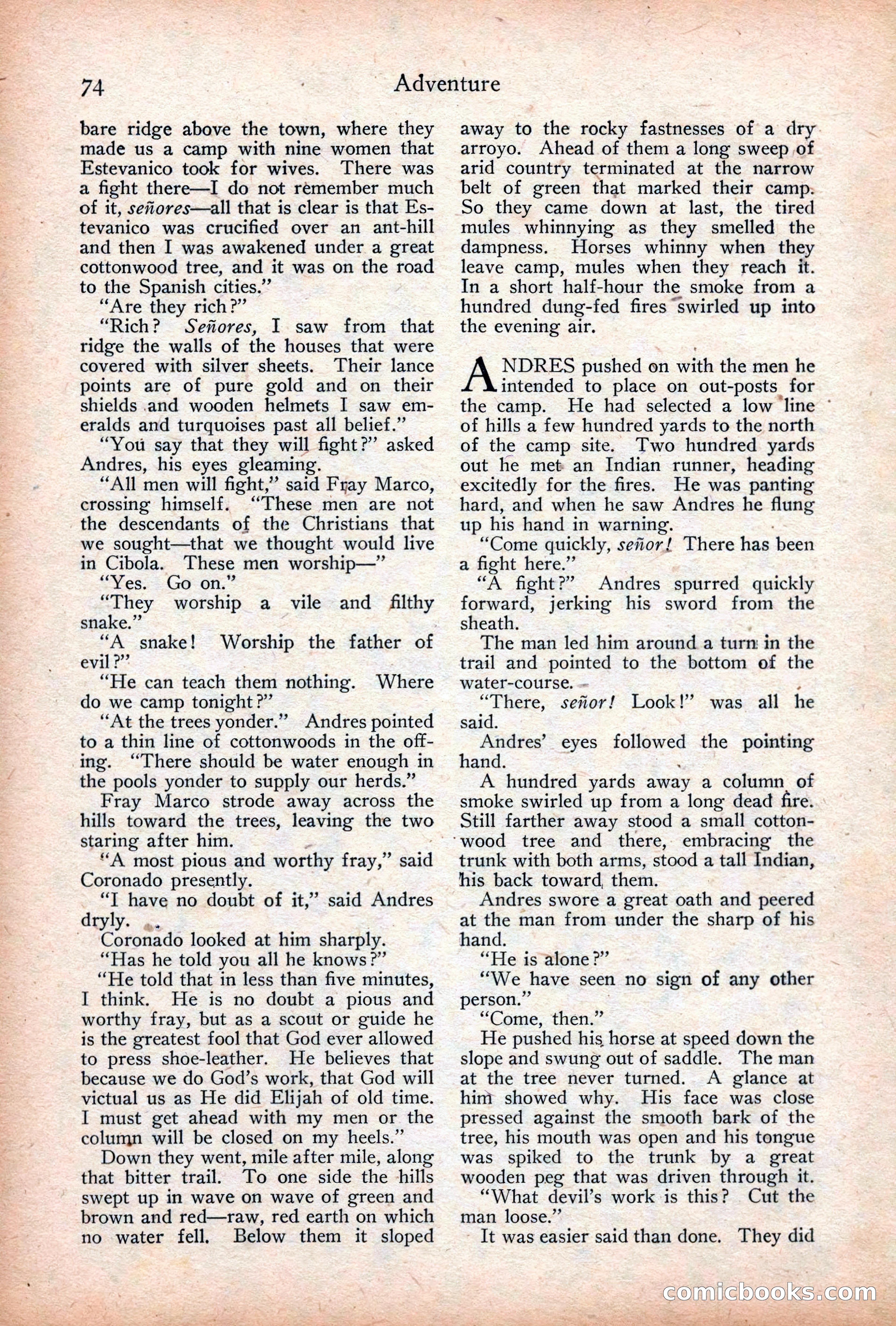 Adventure Magazine Cover, December 18, 1919 — page 88 of 208
