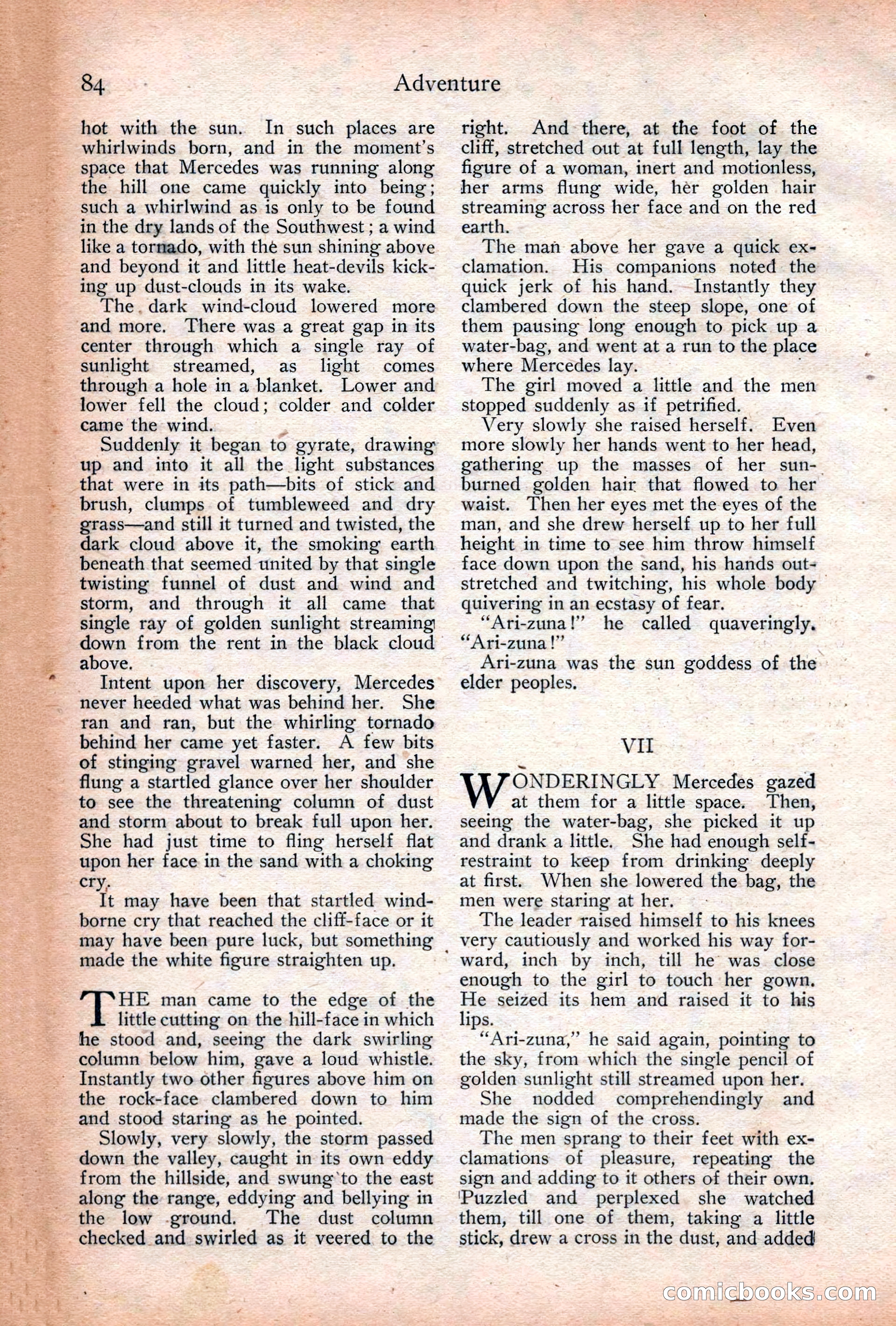 Adventure Magazine Cover, December 18, 1919 — page 98 of 208
