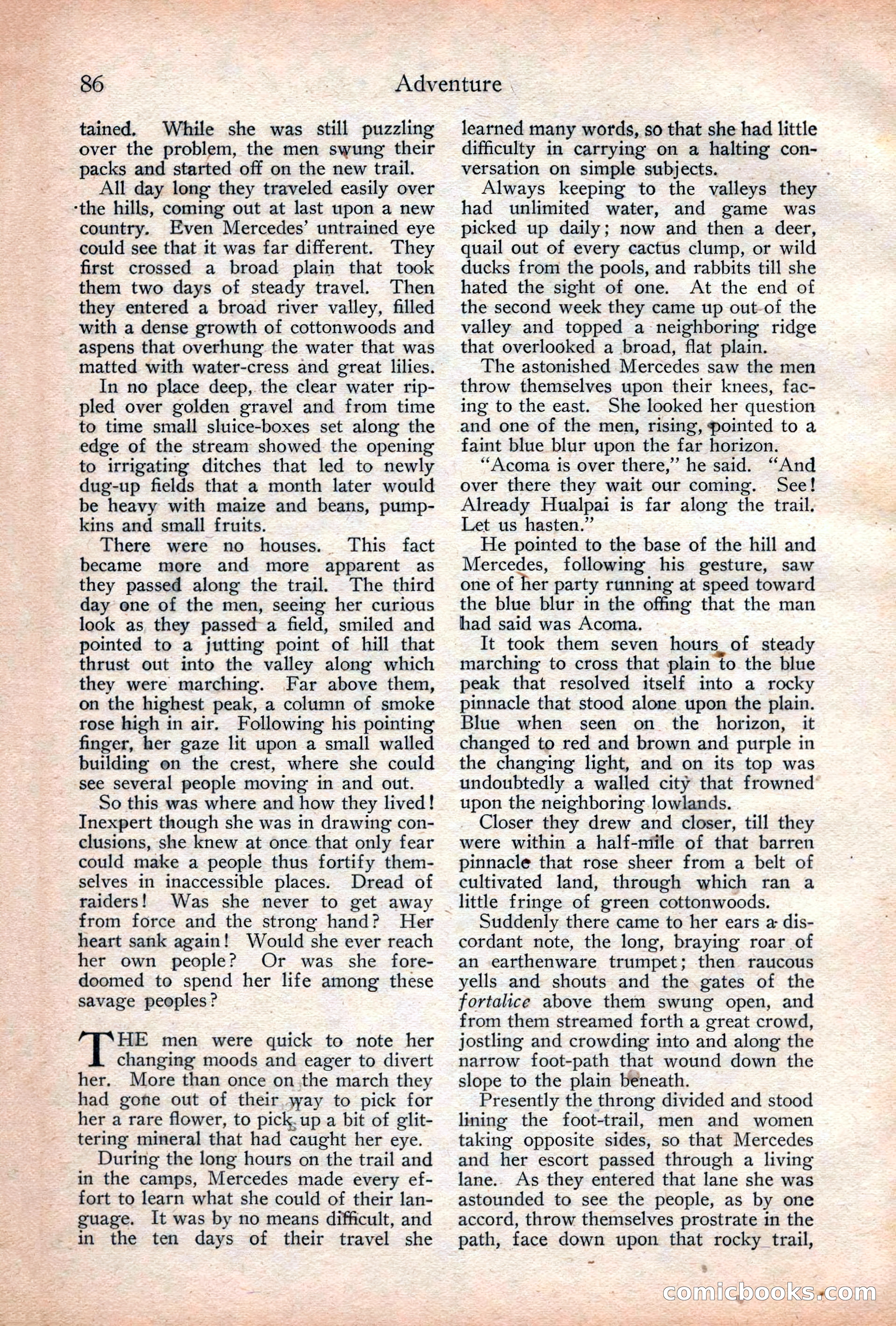 Adventure Magazine Cover, December 18, 1919 — page 100 of 208