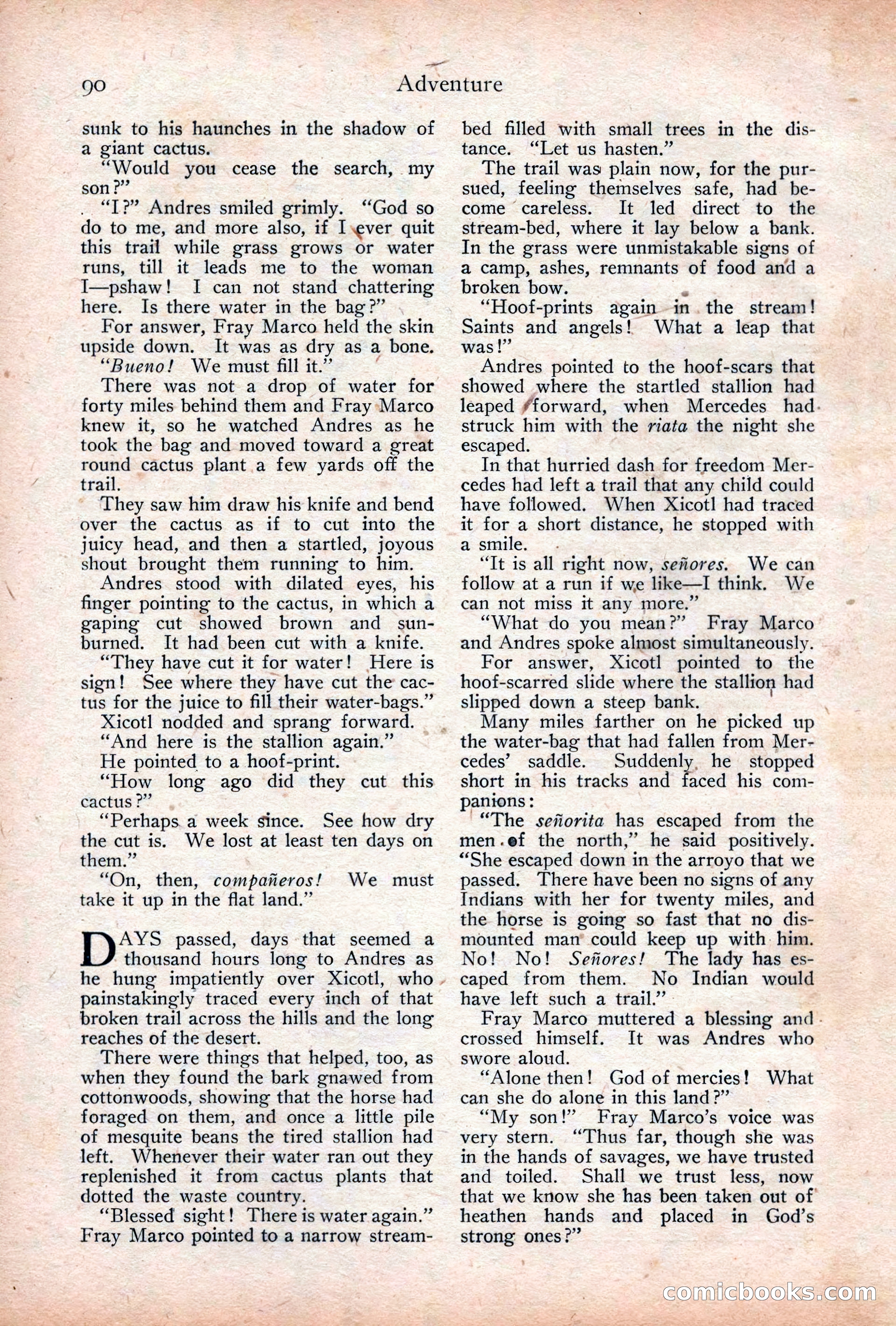 Adventure Magazine Cover, December 18, 1919 — page 104 of 208