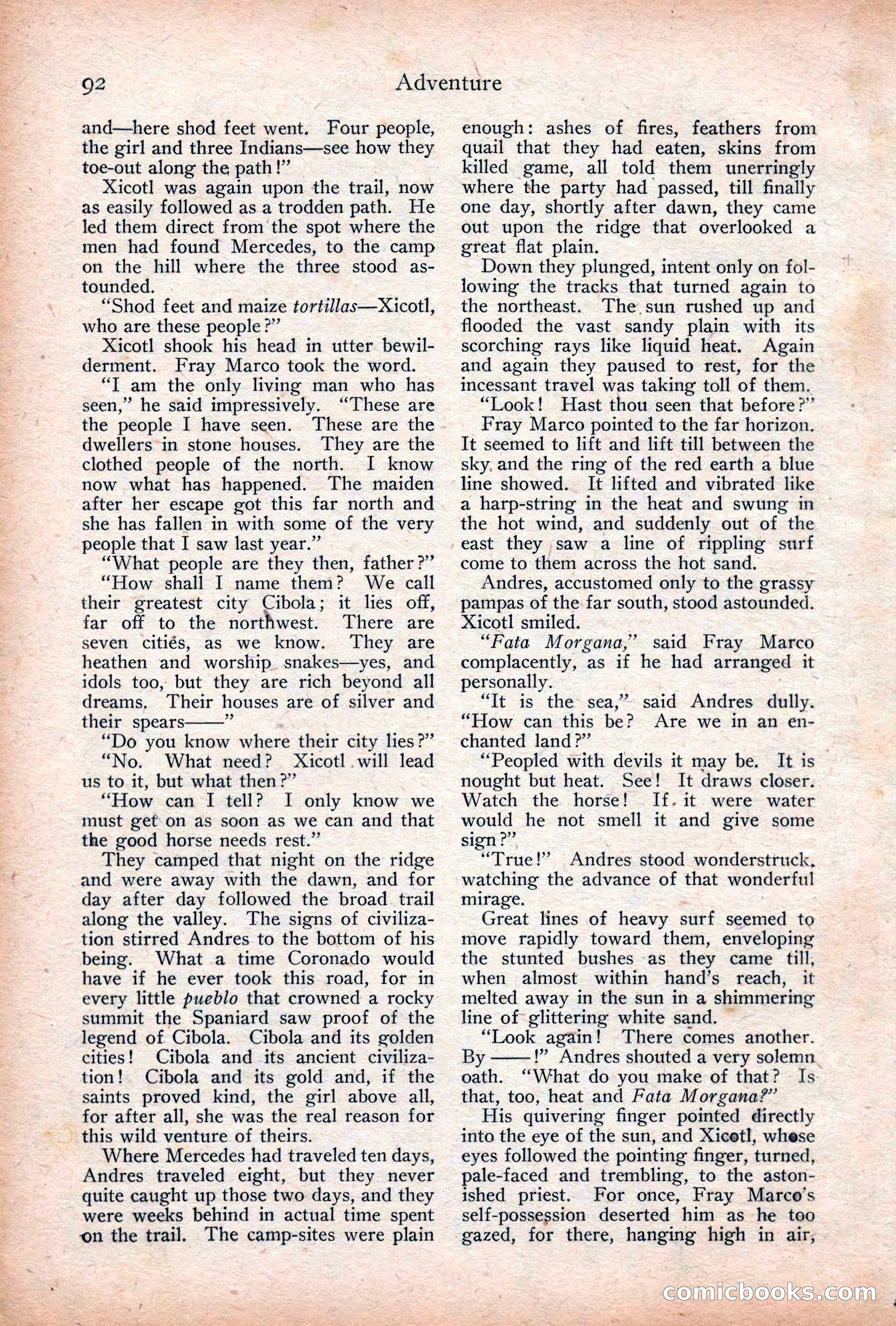 Adventure Magazine Cover, December 18, 1919 — page 106 of 208