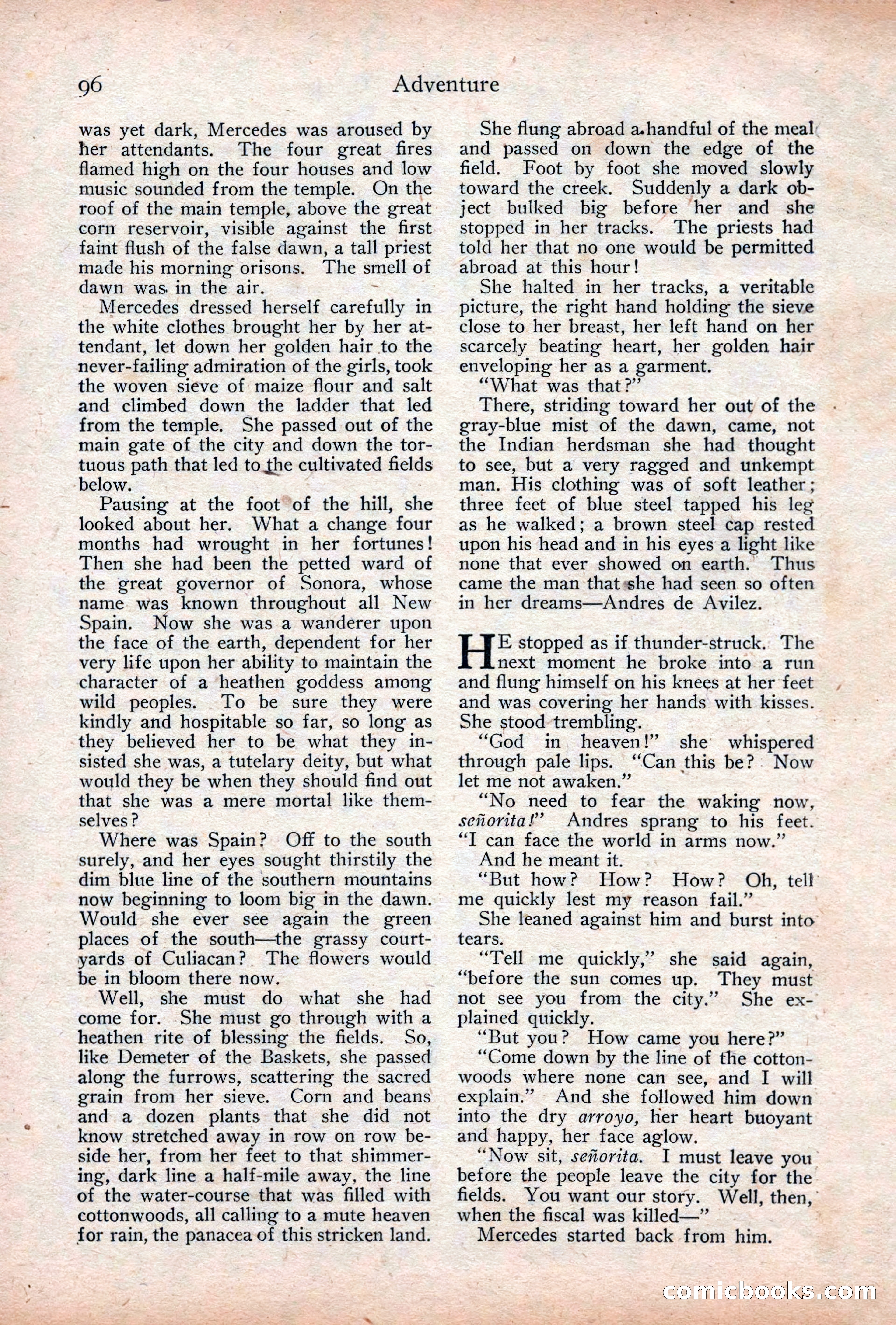 Adventure Magazine Cover, December 18, 1919 — page 110 of 208
