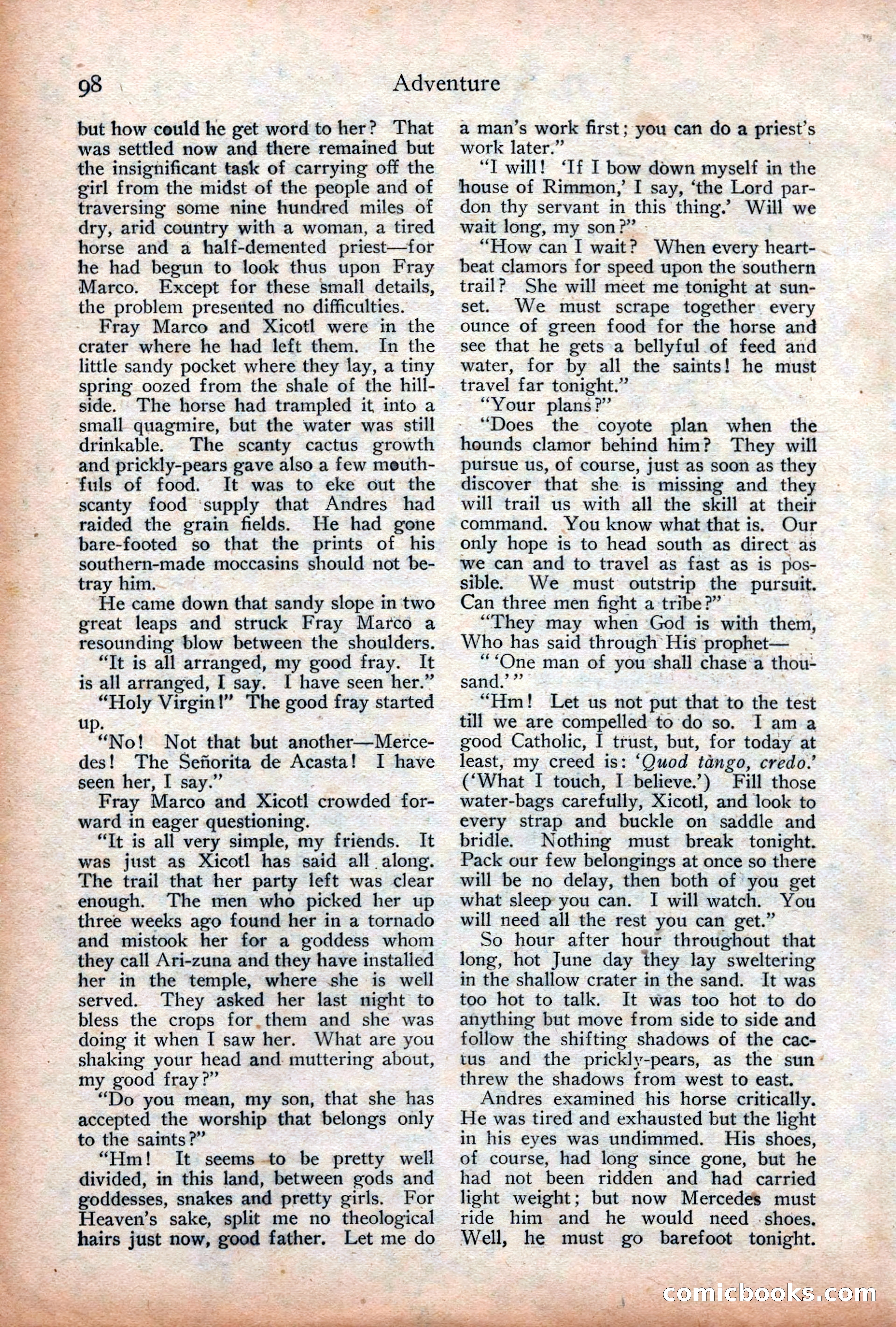 Adventure Magazine Cover, December 18, 1919 — page 112 of 208