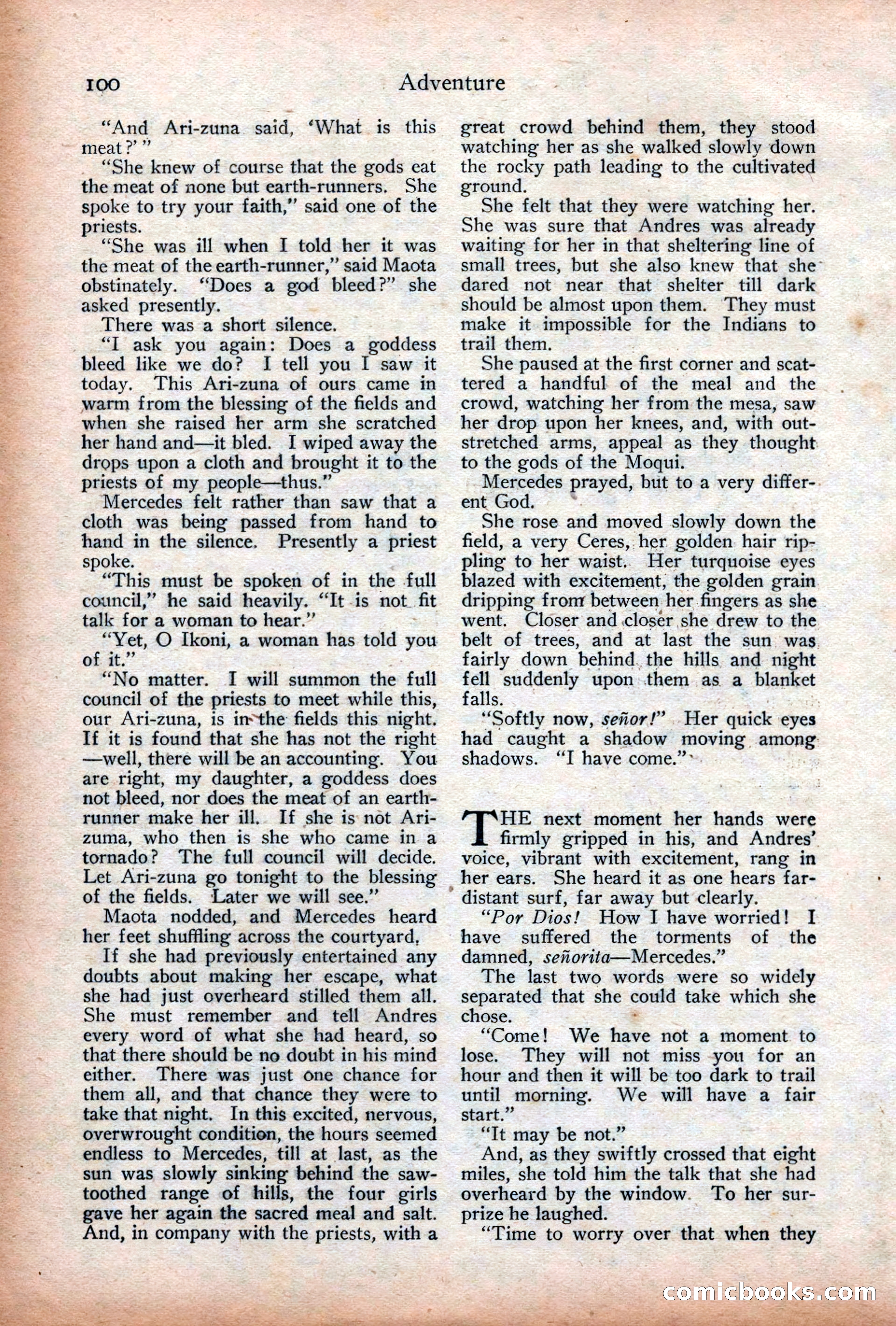 Adventure Magazine Cover, December 18, 1919 — page 114 of 208