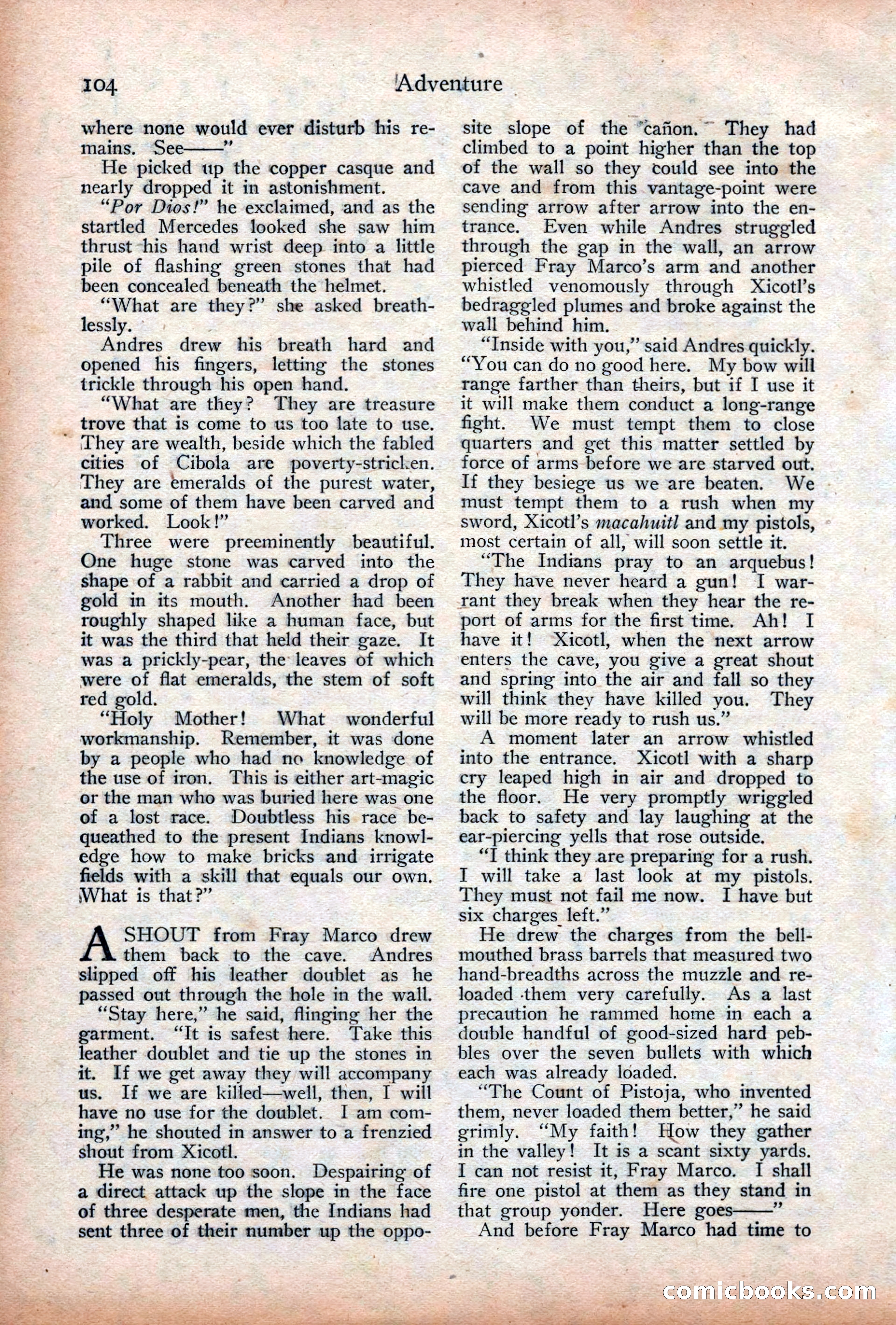 Adventure Magazine Cover, December 18, 1919 — page 118 of 208