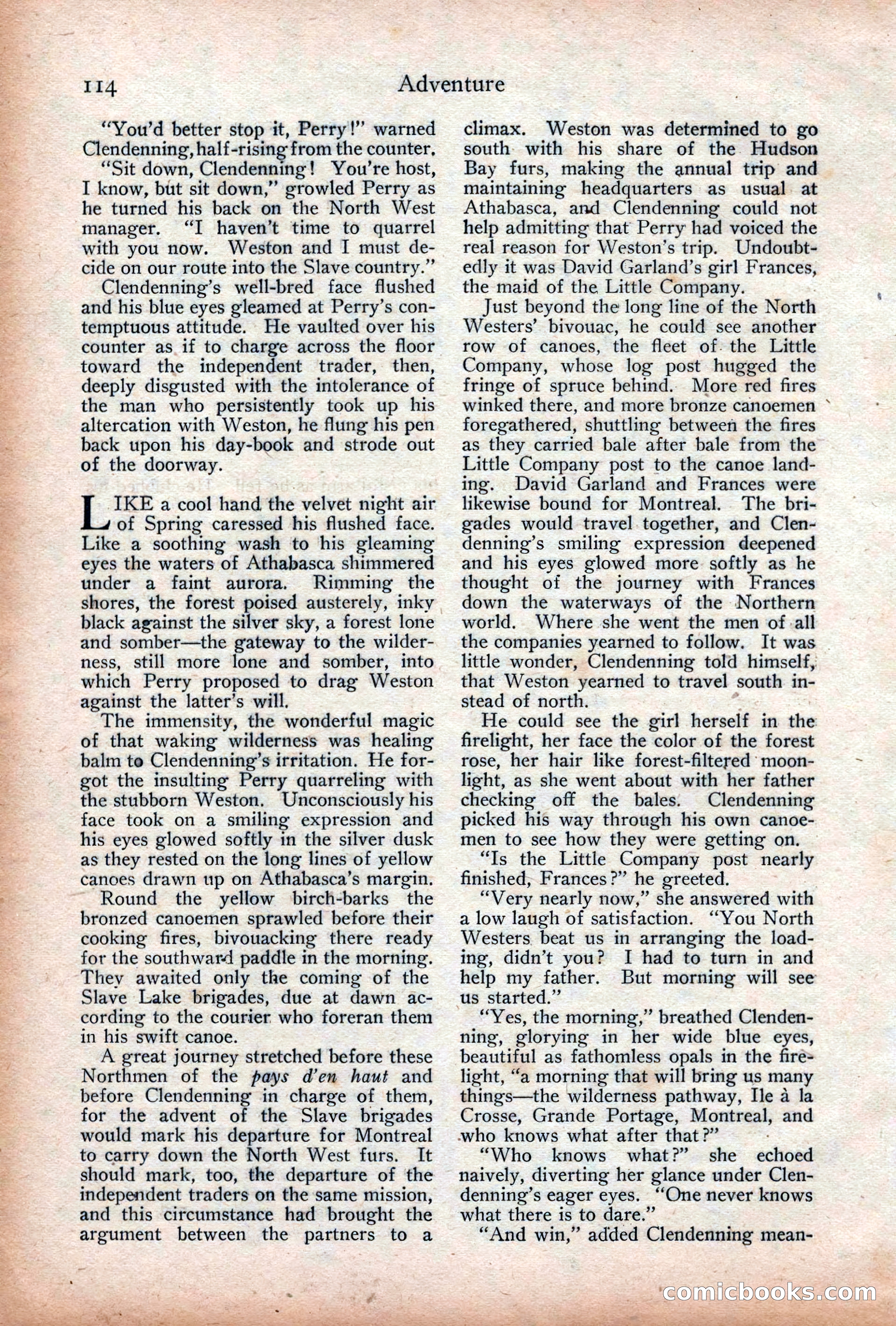 Adventure Magazine Cover, December 18, 1919 — page 128 of 208