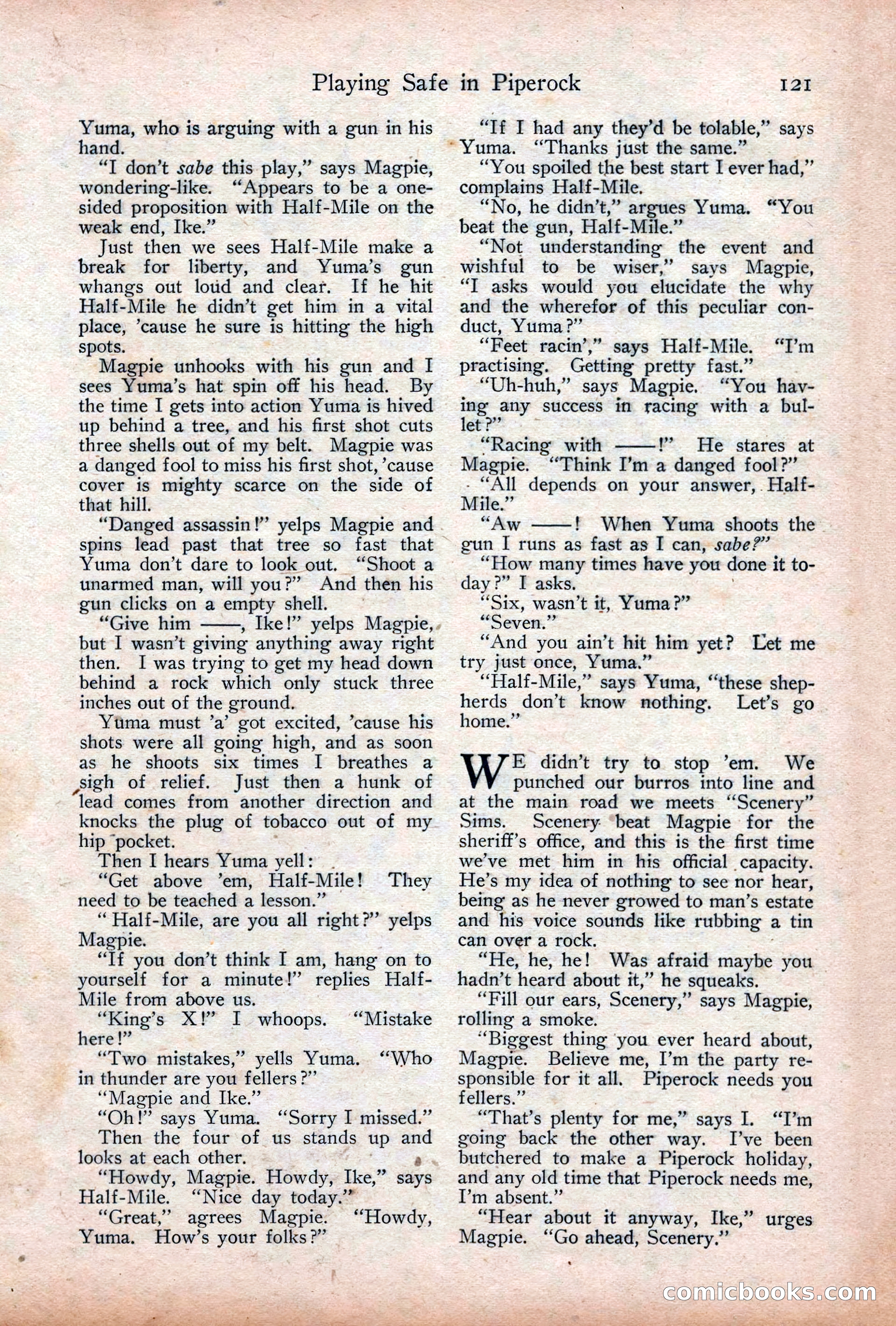 Adventure Magazine Cover, December 18, 1919 — page 135 of 208