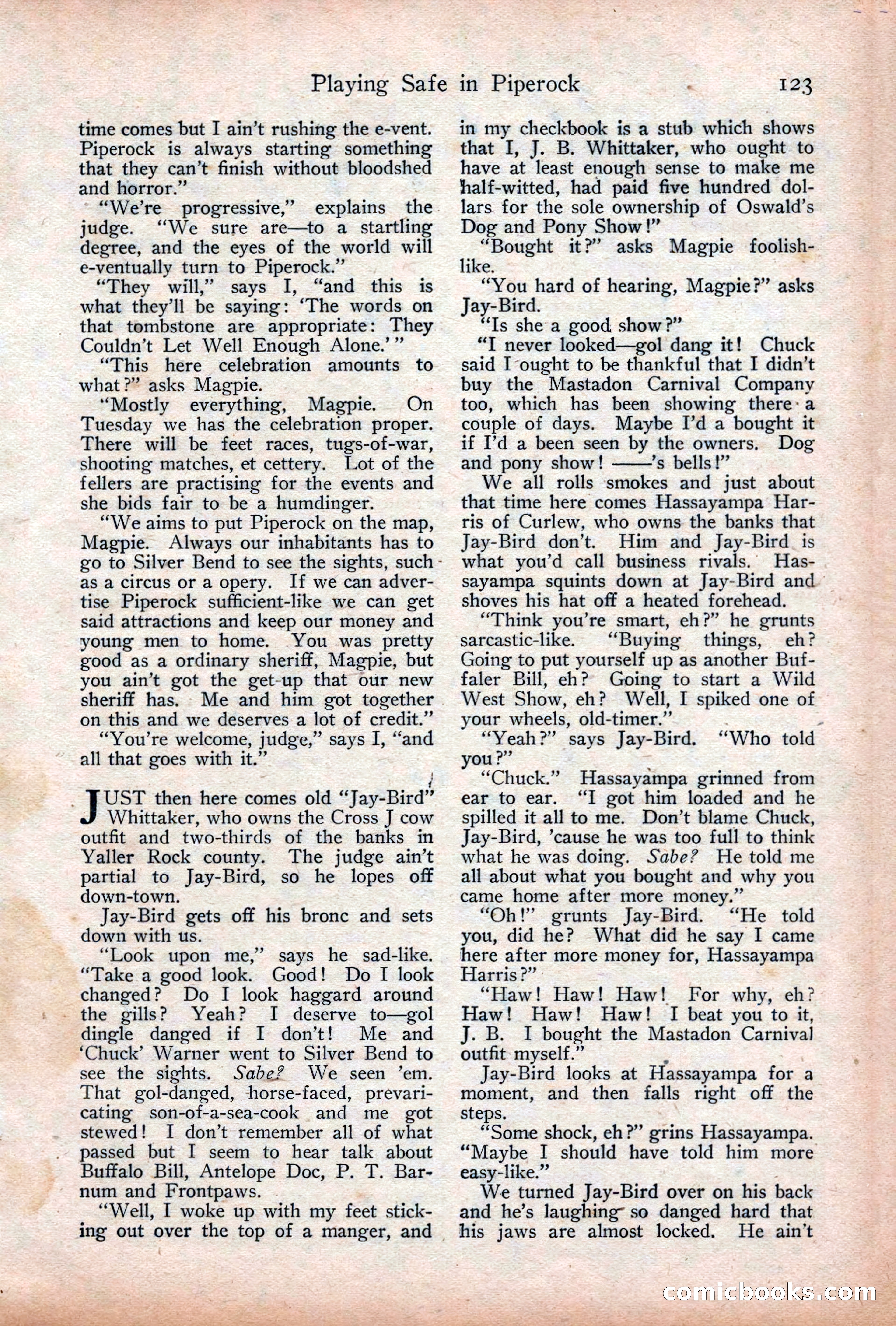 Adventure Magazine Cover, December 18, 1919 — page 137 of 208