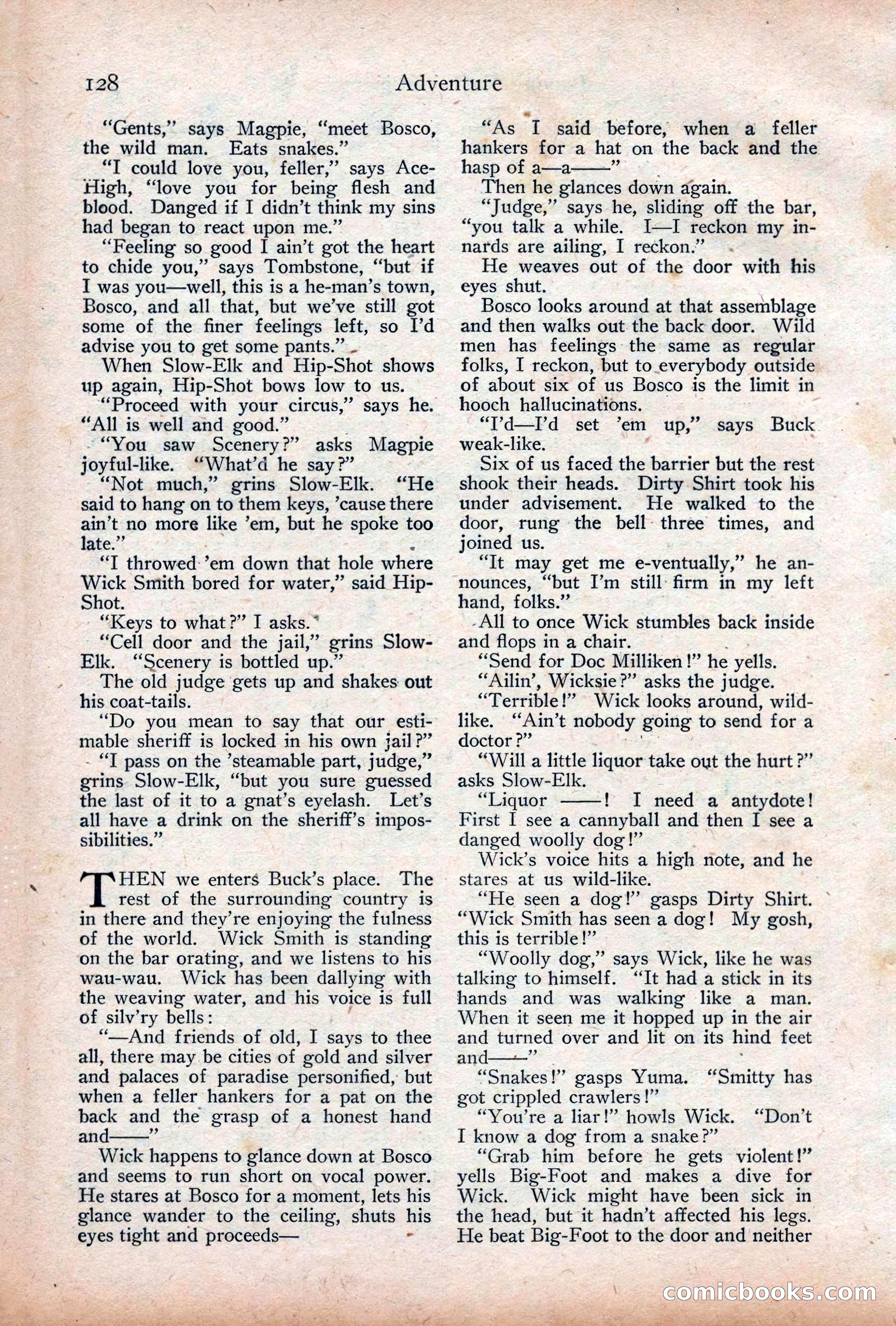 Adventure Magazine Cover, December 18, 1919 — page 142 of 208