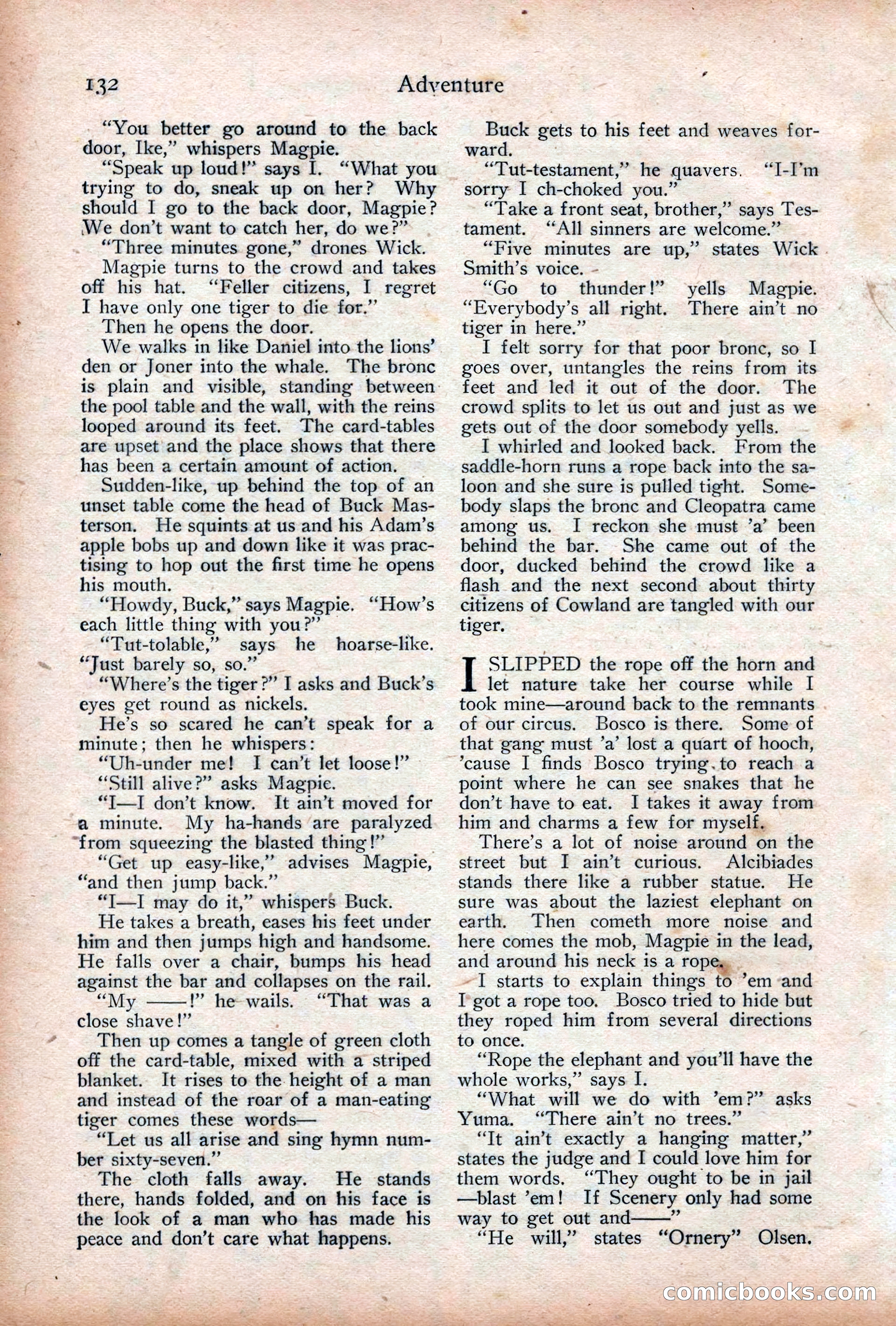 Adventure Magazine Cover, December 18, 1919 — page 146 of 208