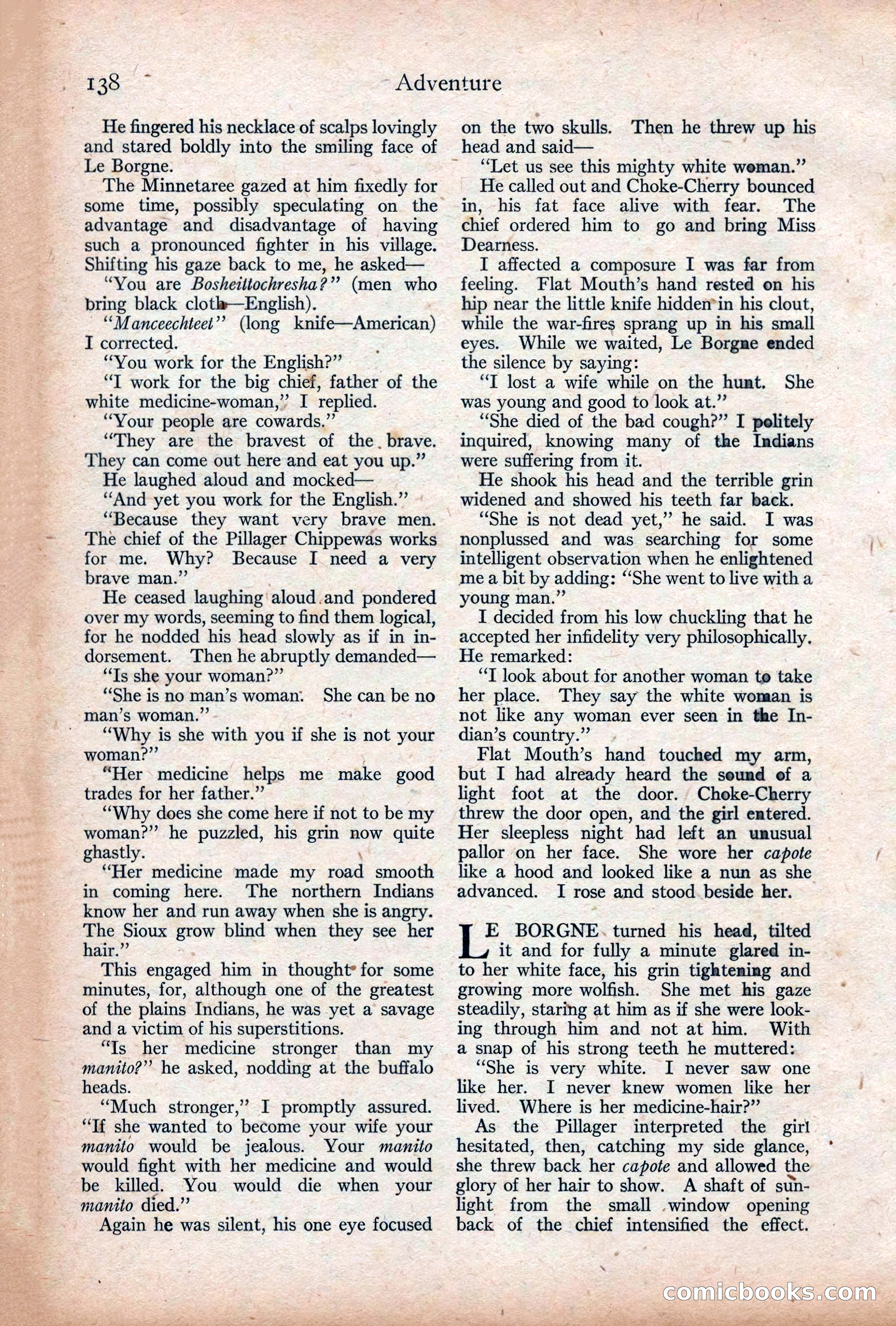 Adventure Magazine Cover, December 18, 1919 — page 152 of 208