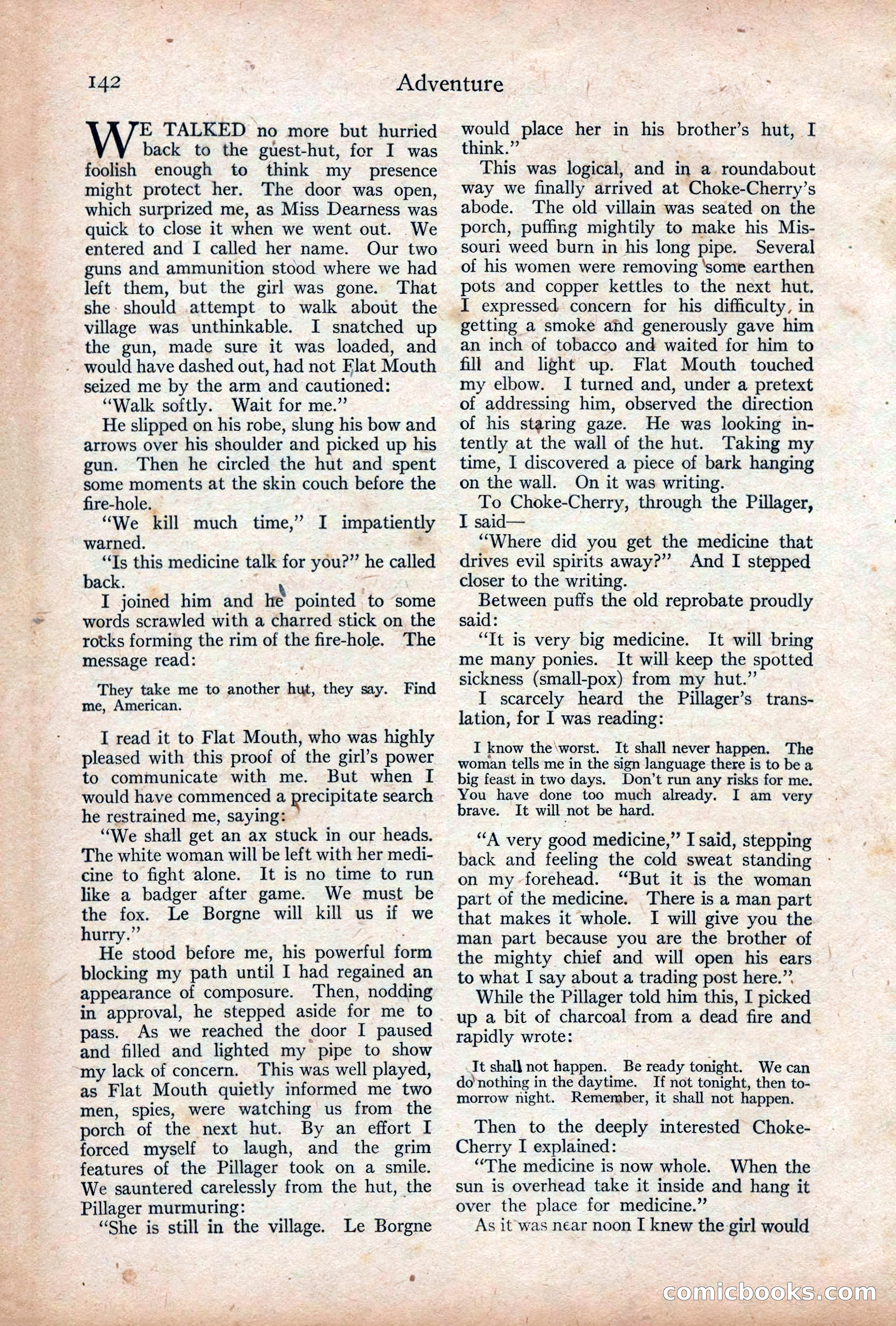 Adventure Magazine Cover, December 18, 1919 — page 156 of 208