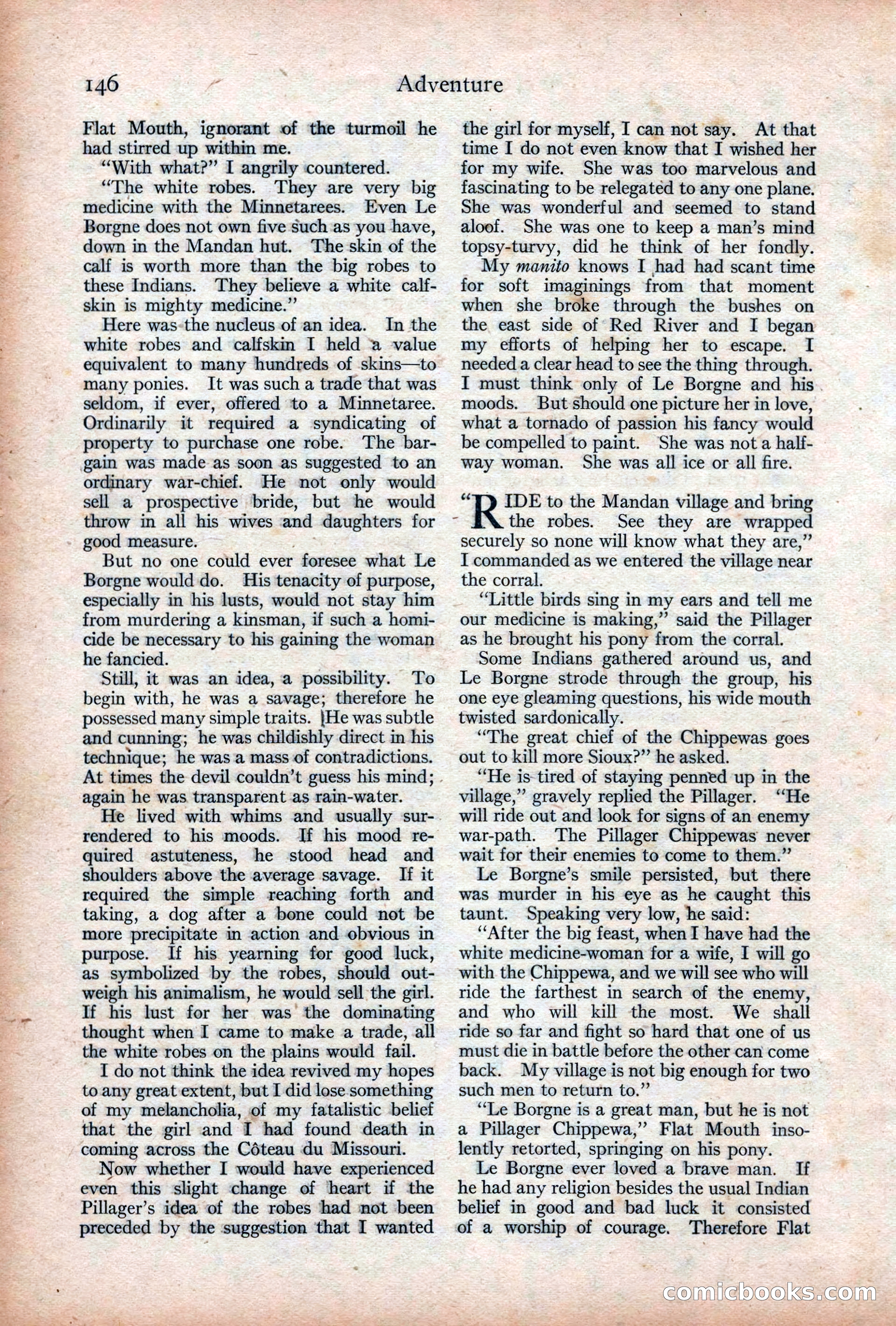 Adventure Magazine Cover, December 18, 1919 — page 160 of 208