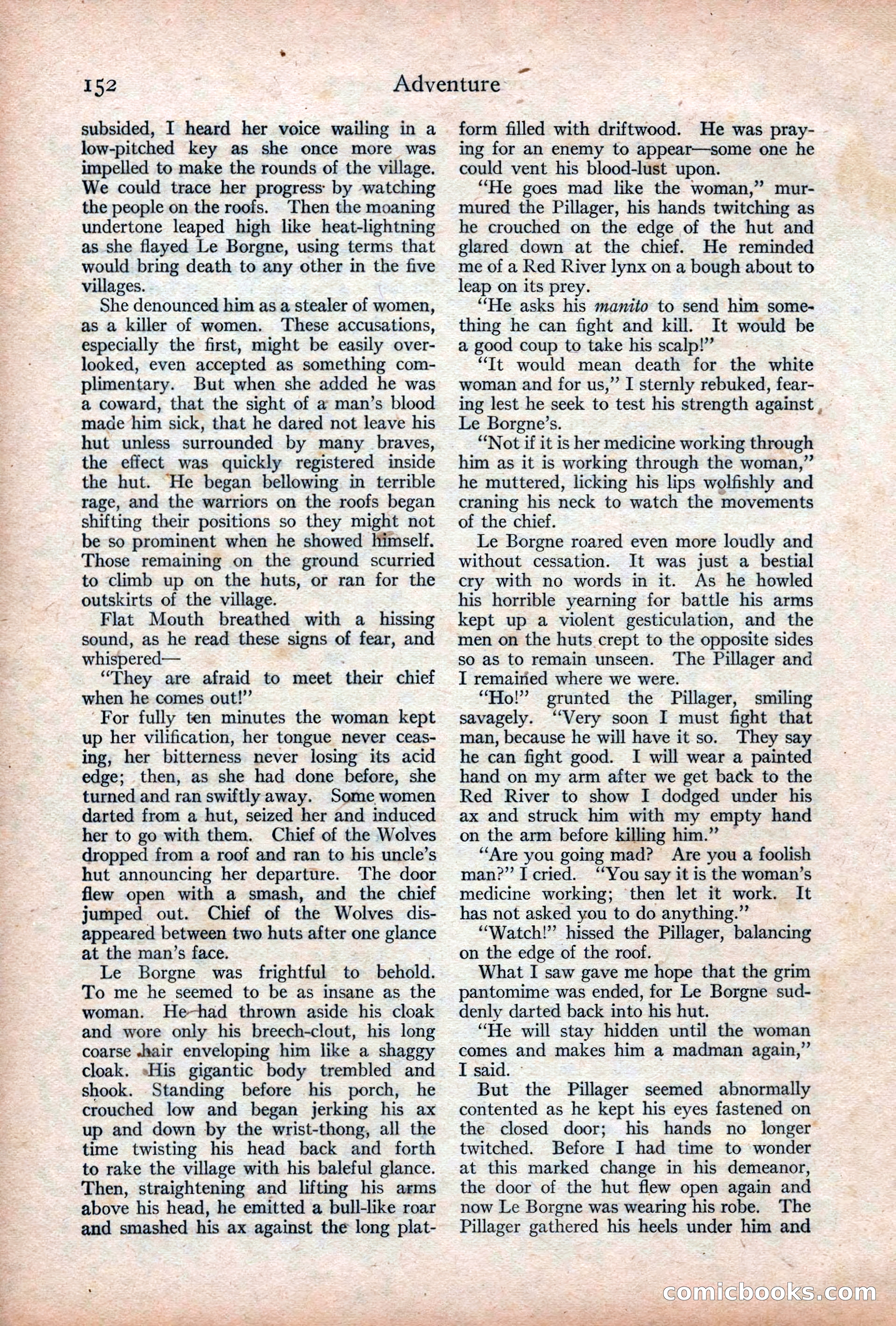 Adventure Magazine Cover, December 18, 1919 — page 166 of 208
