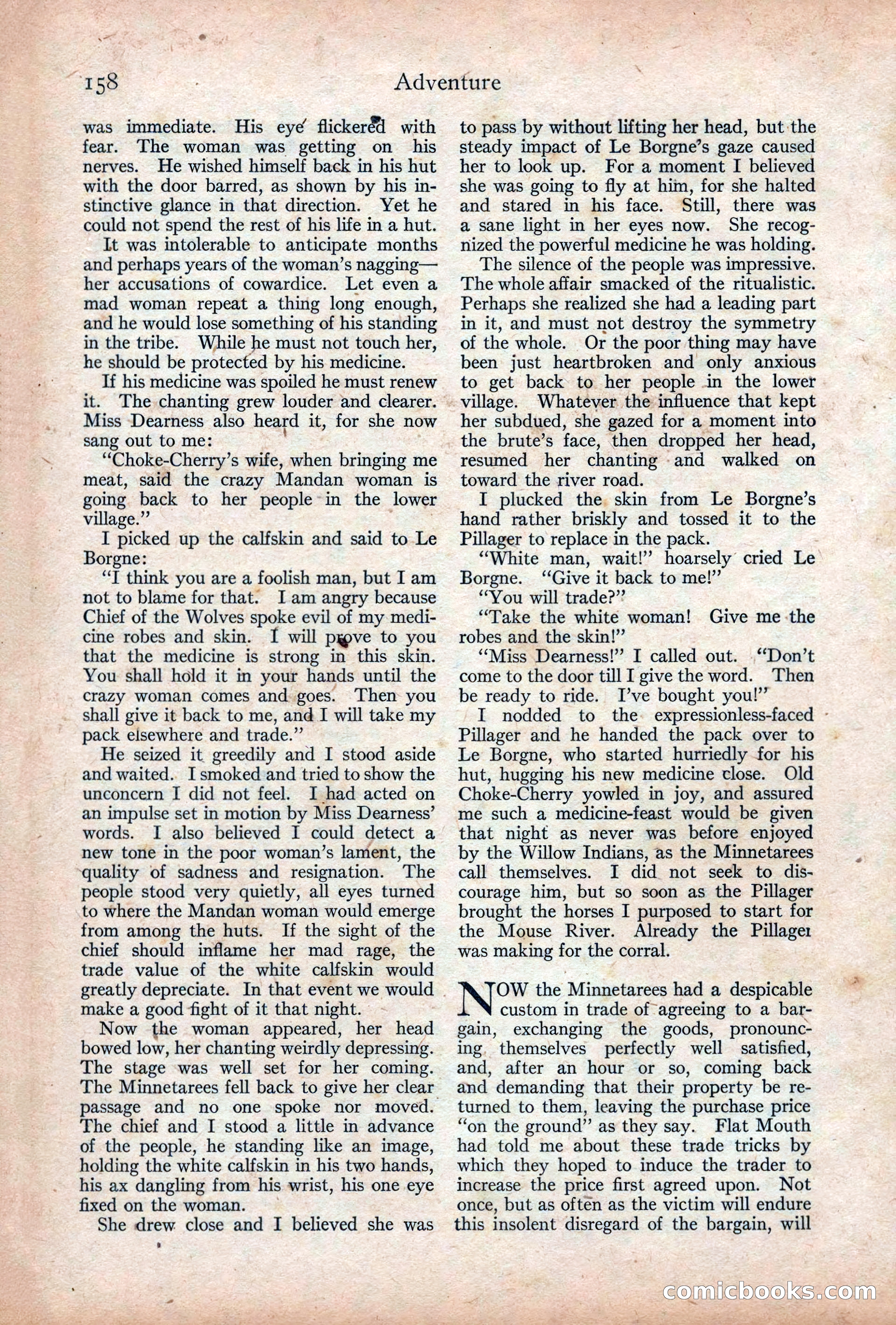 Adventure Magazine Cover, December 18, 1919 — page 172 of 208