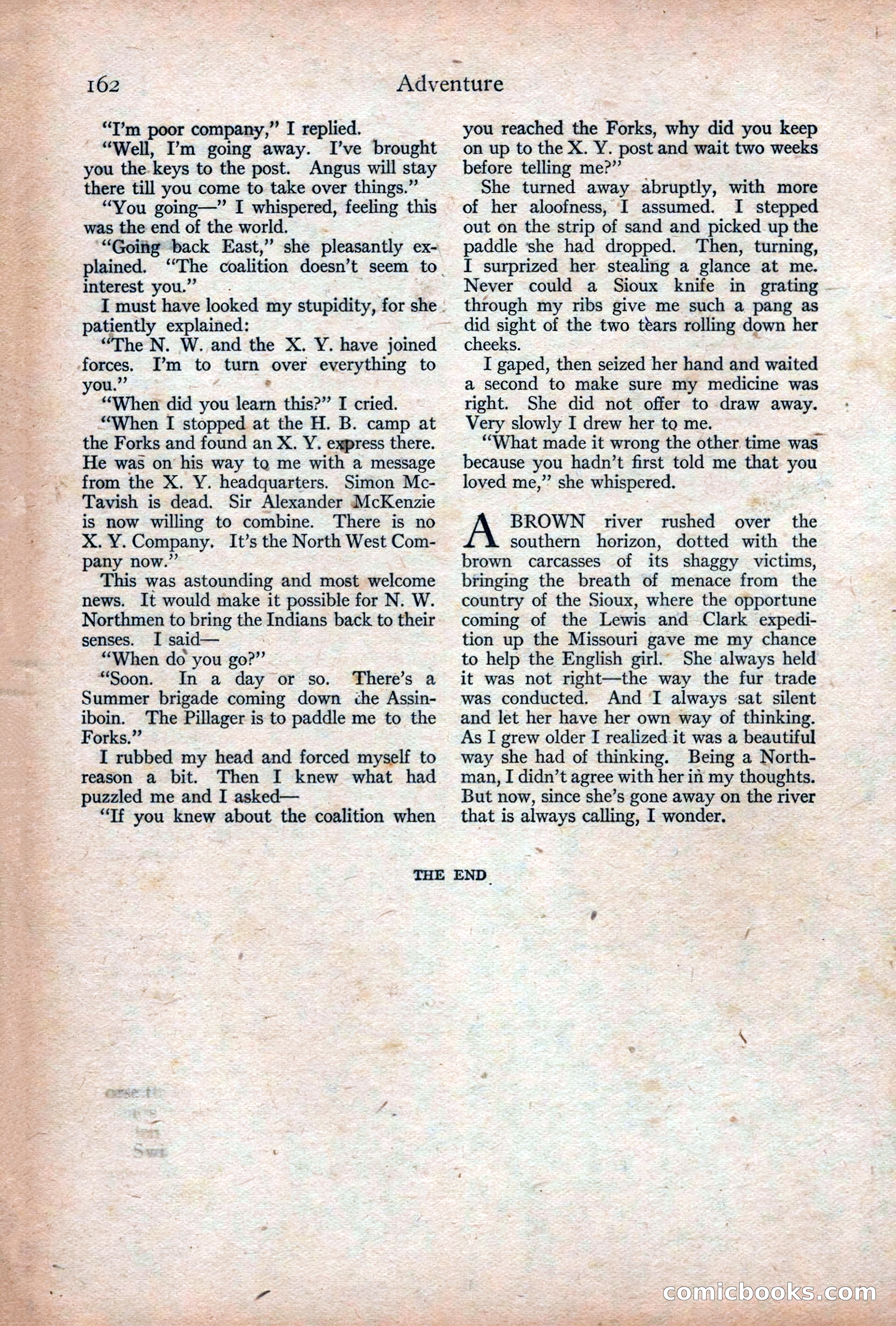 Adventure Magazine Cover, December 18, 1919 — page 176 of 208
