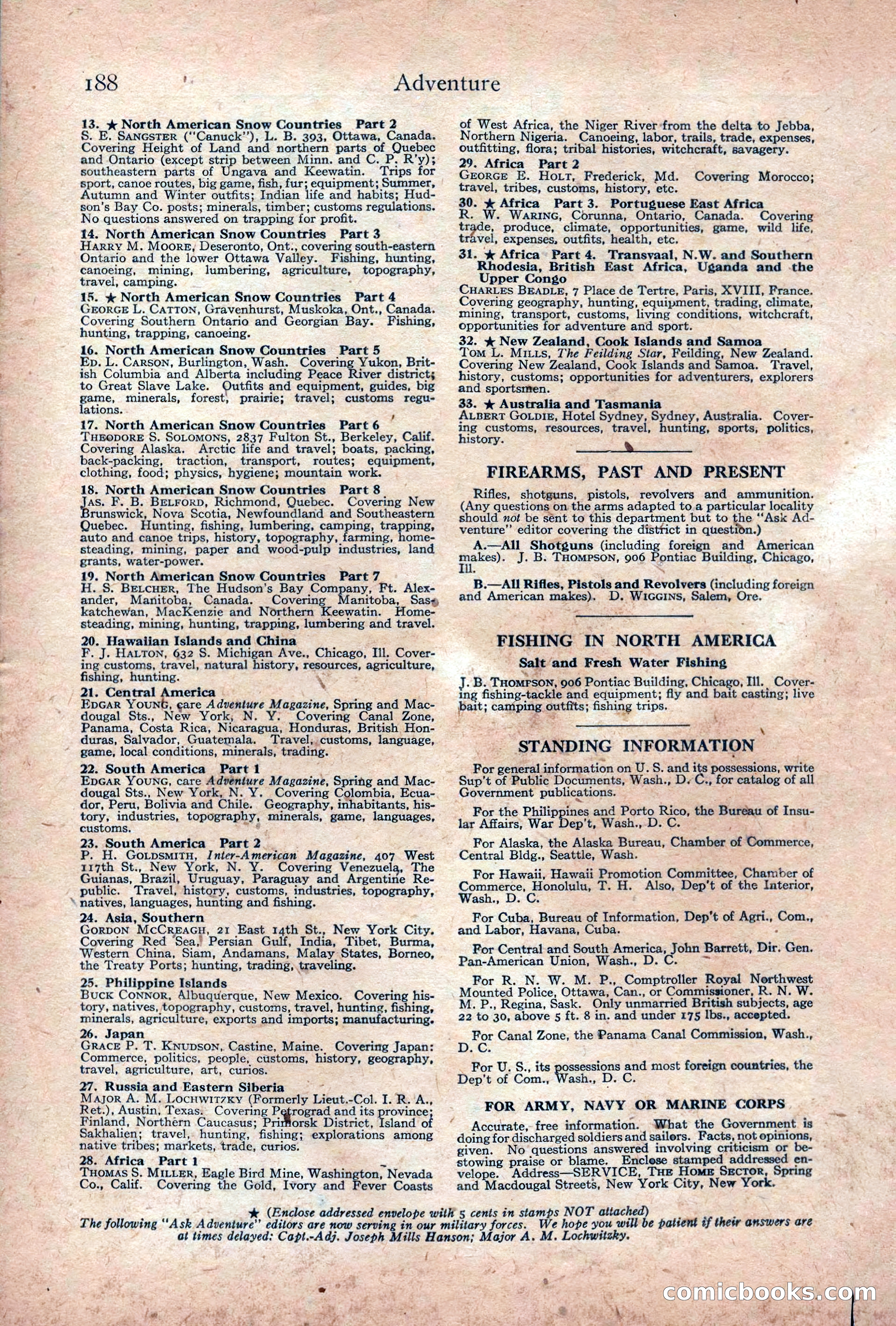 Adventure Magazine Cover, December 18, 1919 — page 202 of 208