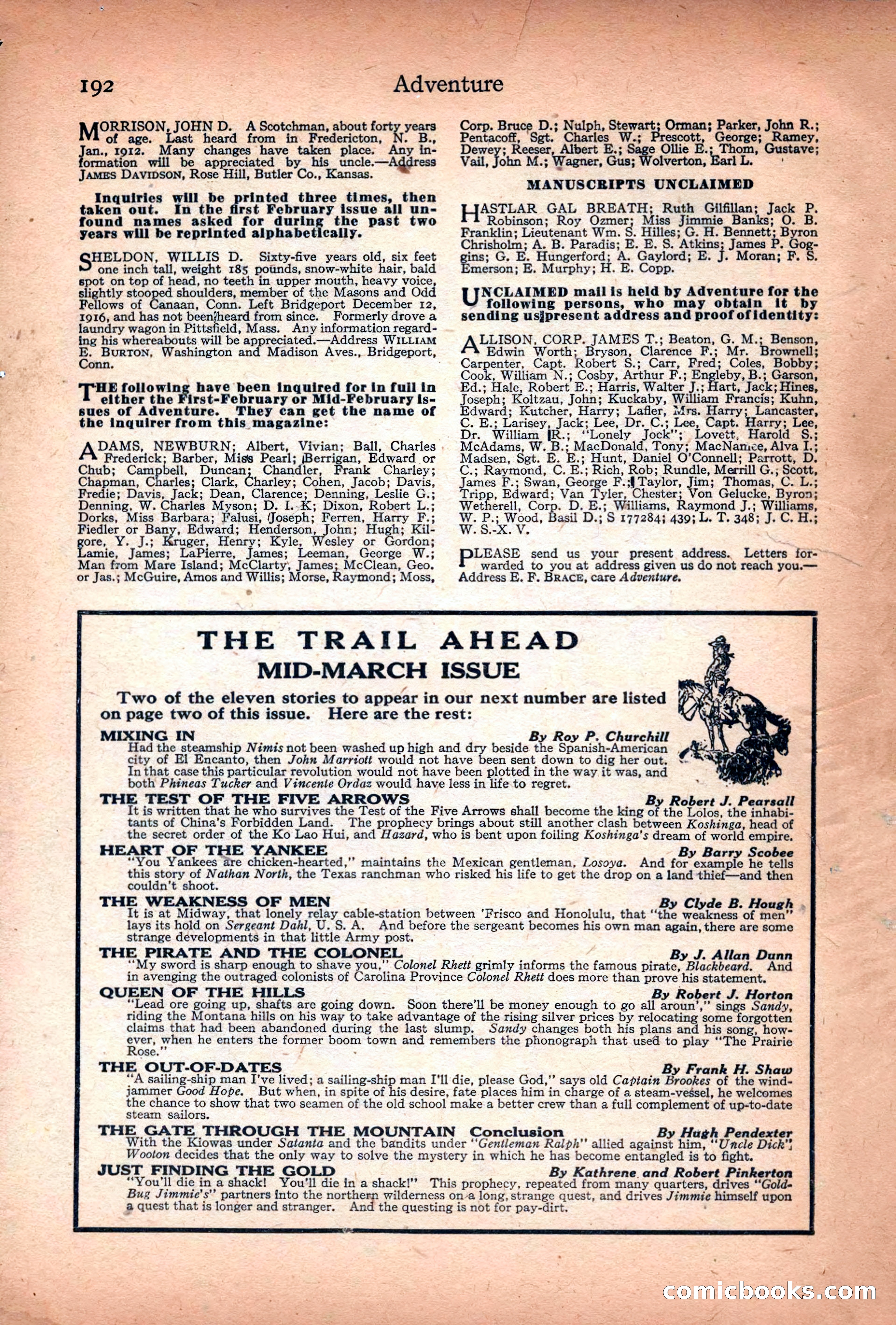 Adventure Magazine Cover — page 206 of 208