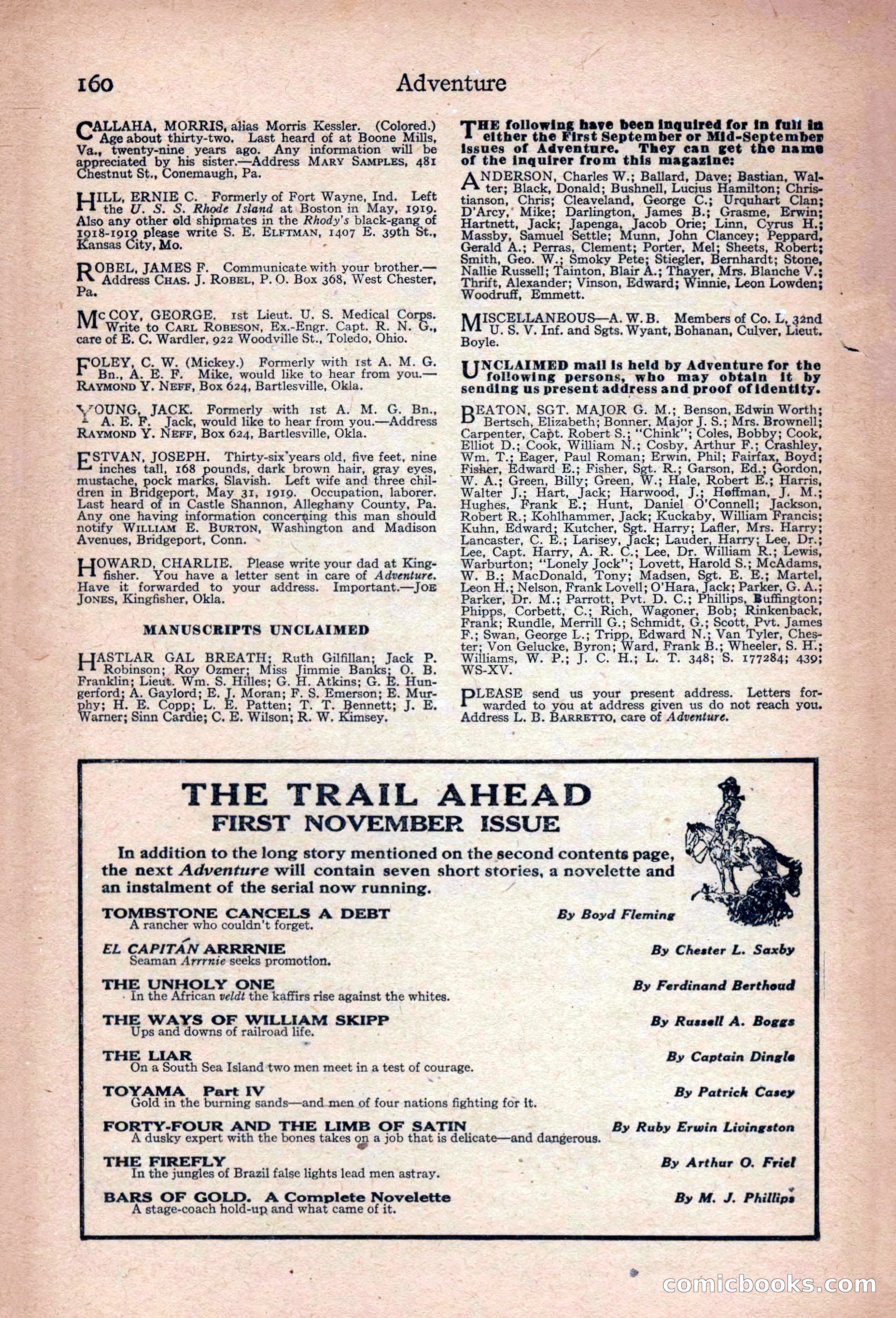 Adventure Magazine Cover — page 170 of 172