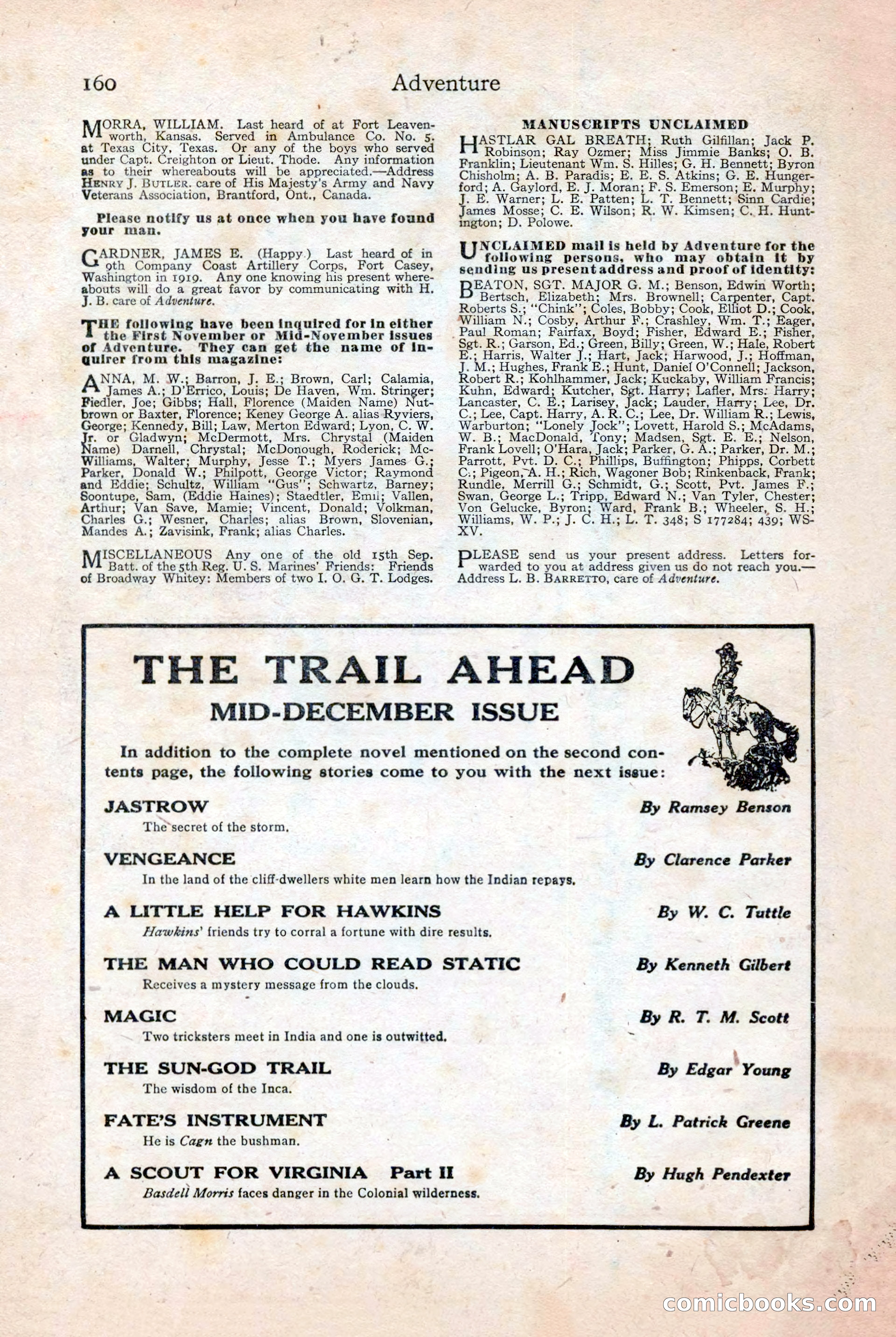 Adventure, December 3, 1920 — page 170 of 172